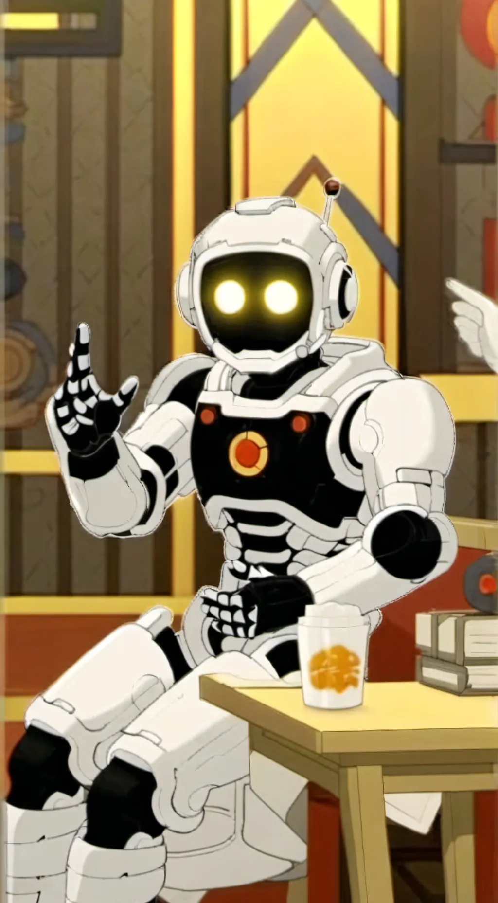 ai character: MD opposite  background