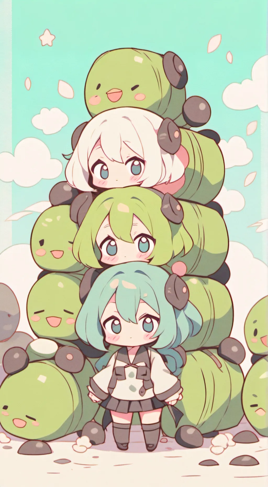 ai character: Bombing time!  background