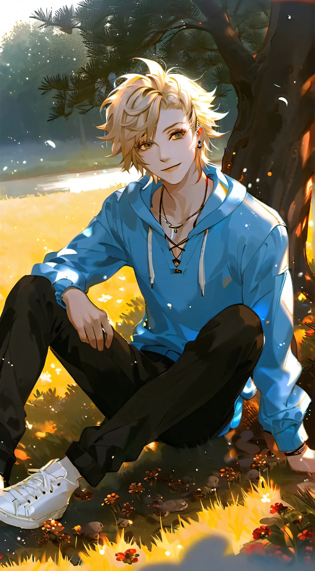 ai character: 💧CHARL!E♦️ background