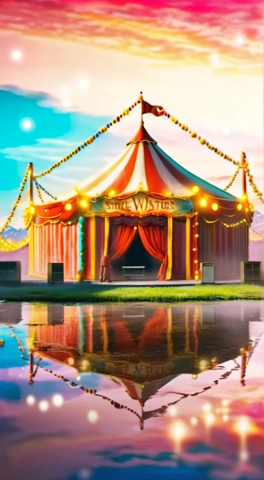 ai character: The digital circus background