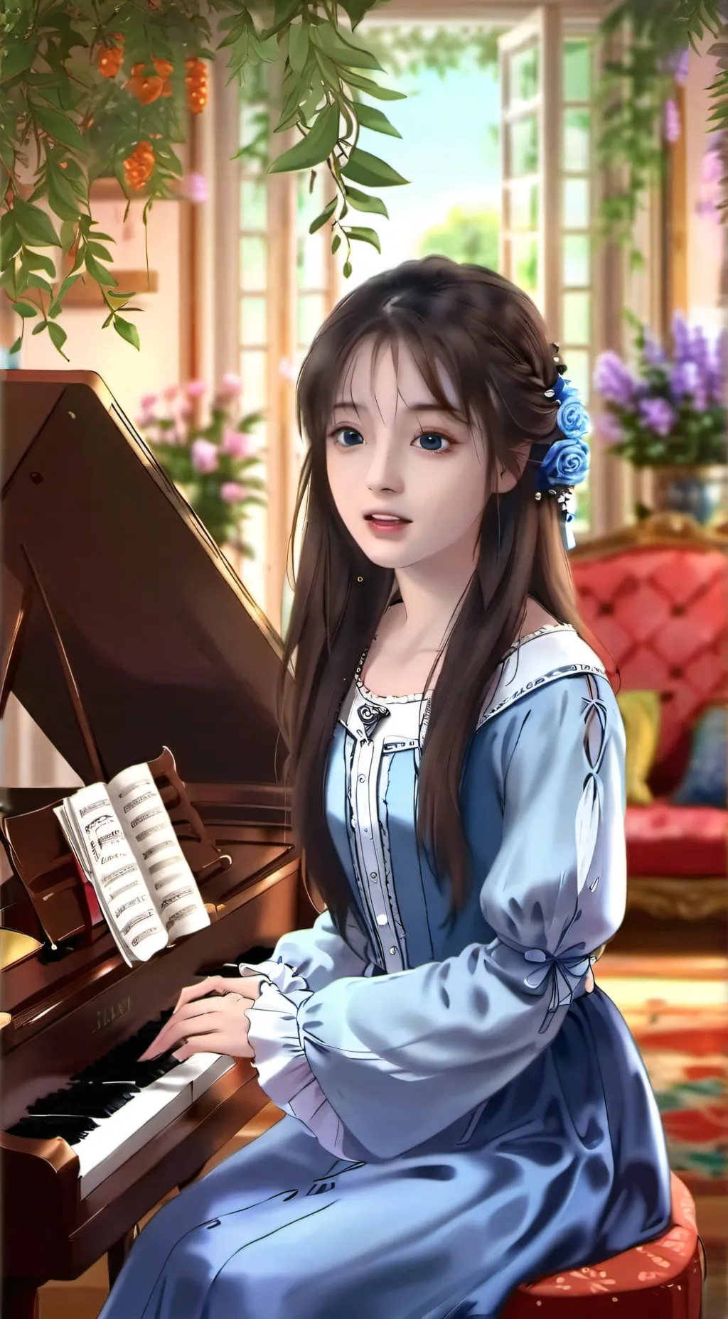 ai character: 米卡 background