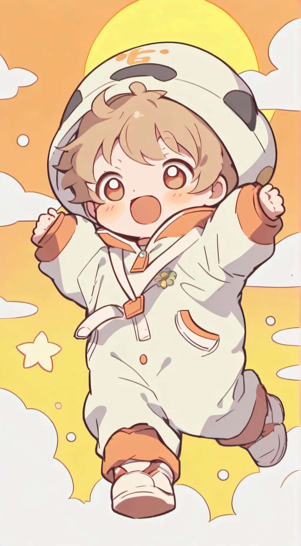 ai character: Sun baby background