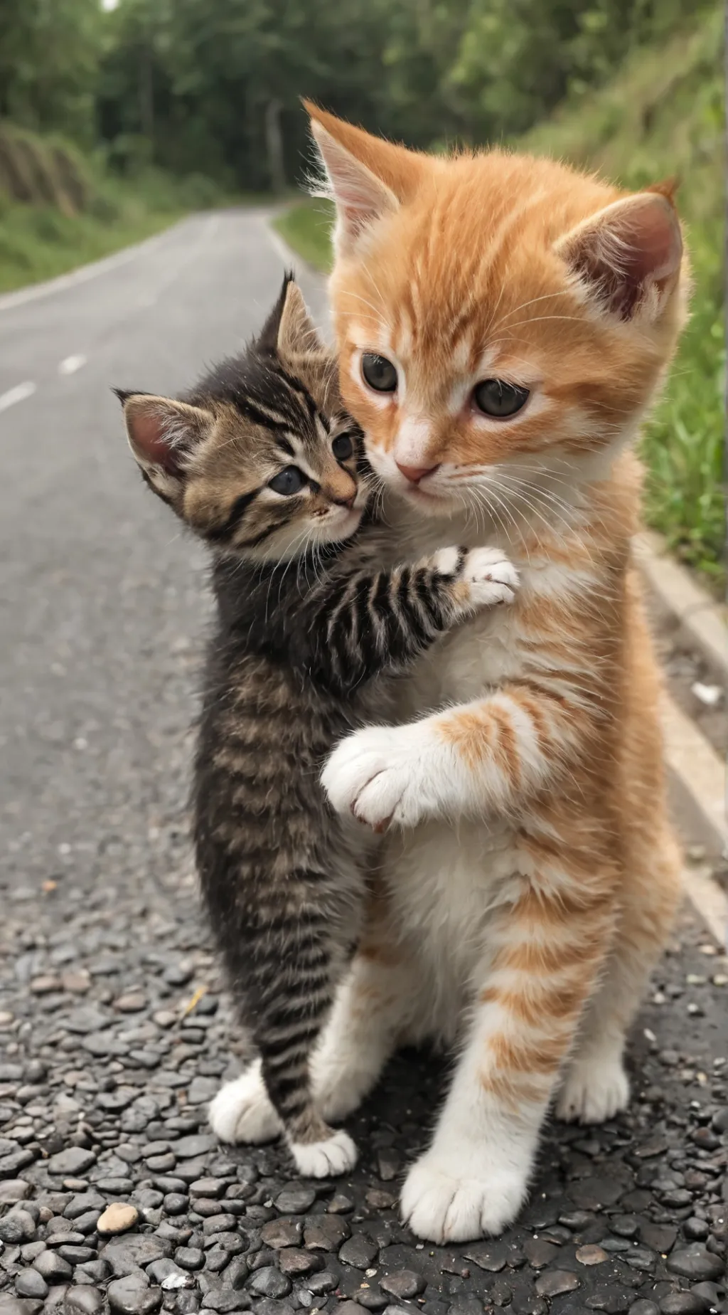 ai character: Road kittens background