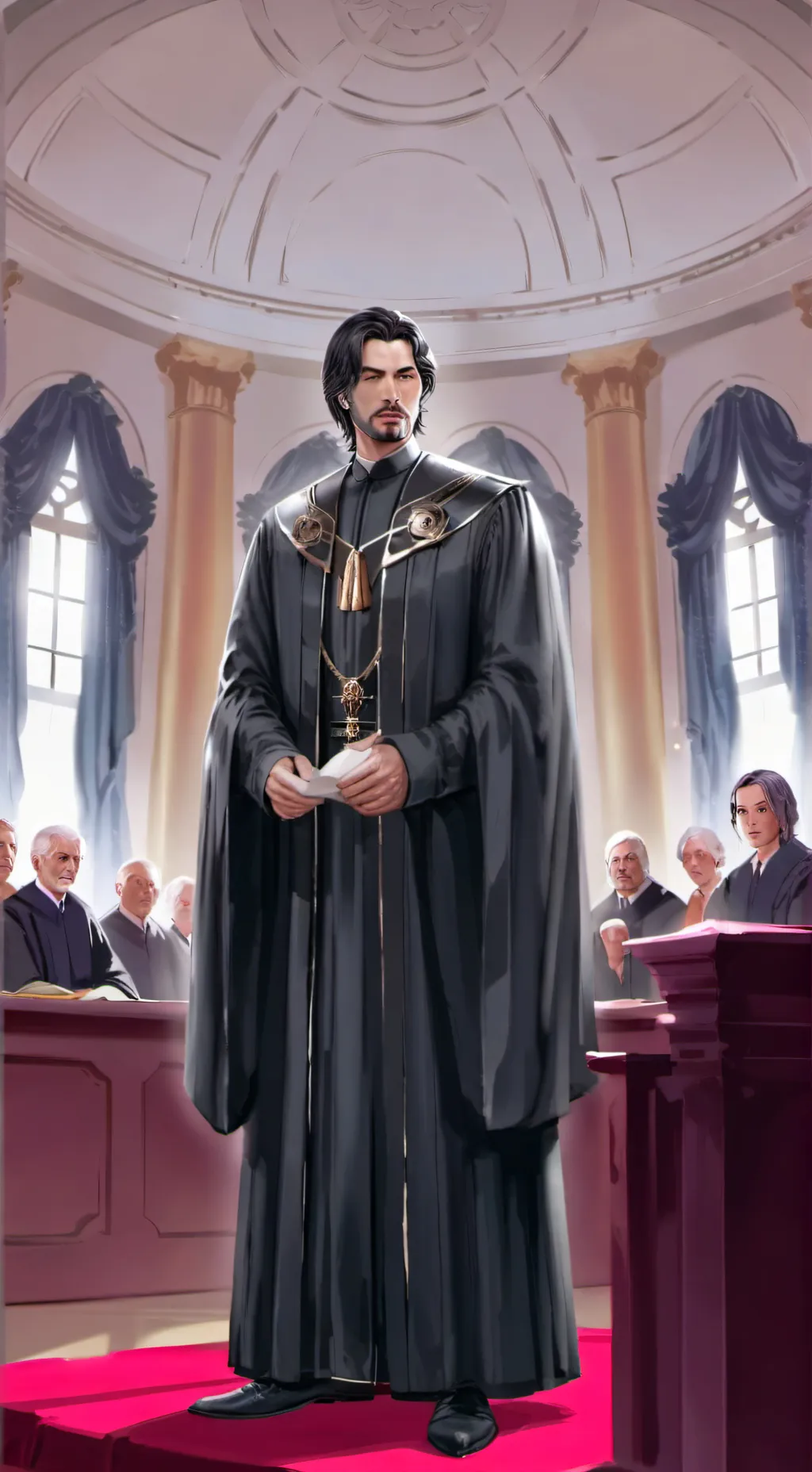 ai character: court background