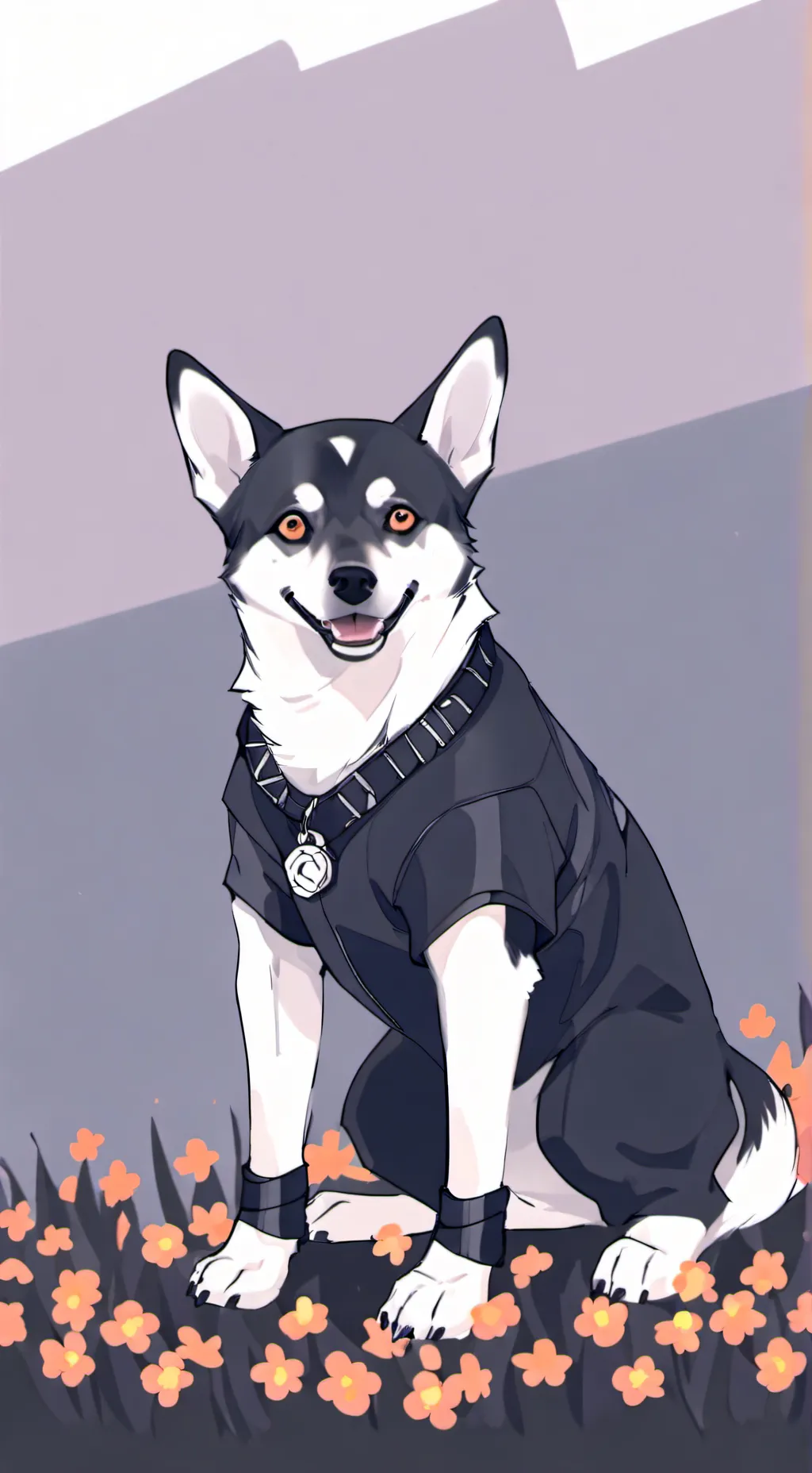 ai character: Ash my cutesy dog background