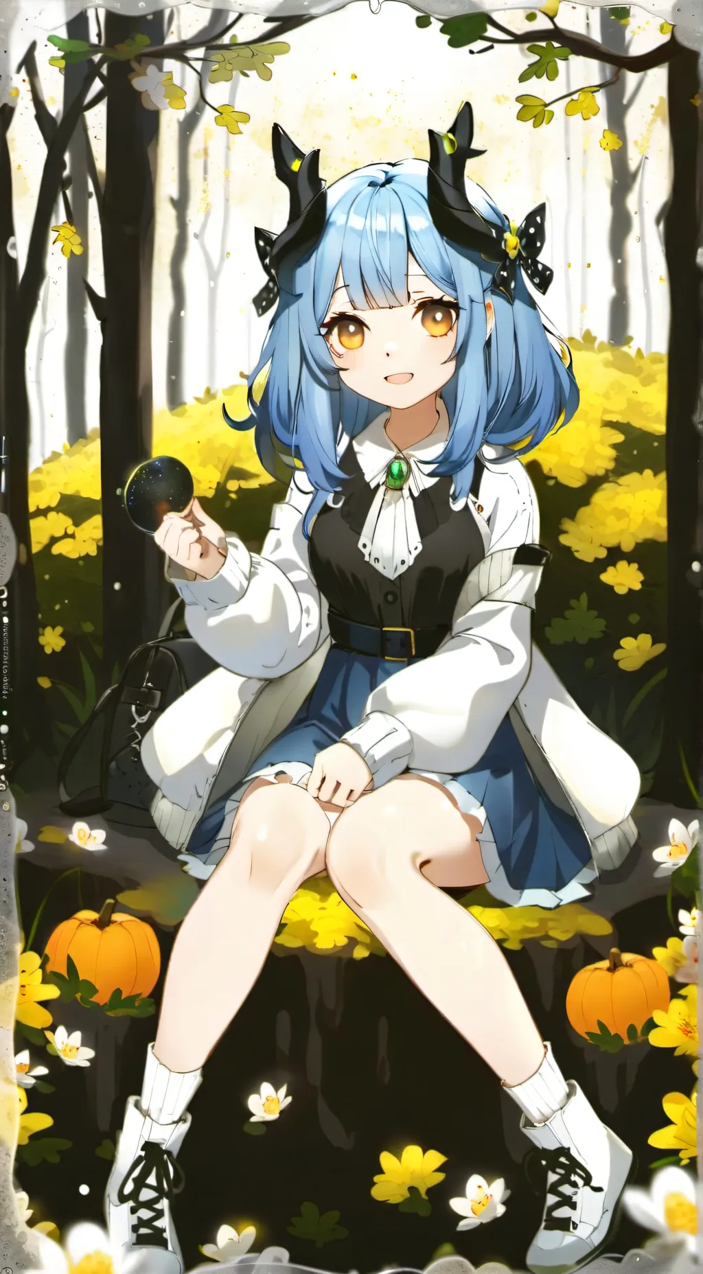 ai character: girly girl😭 background