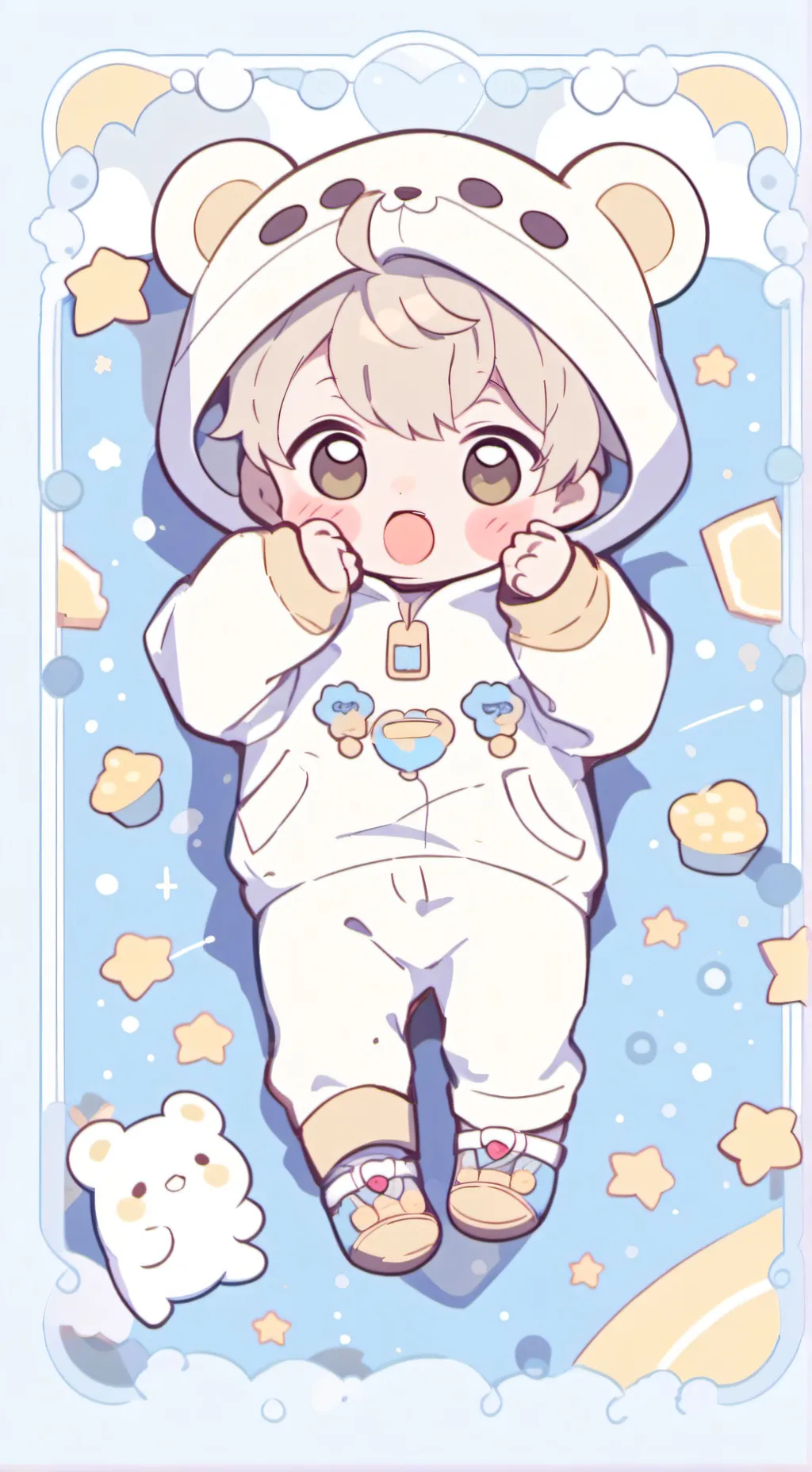 ai character: Your a cute baby background