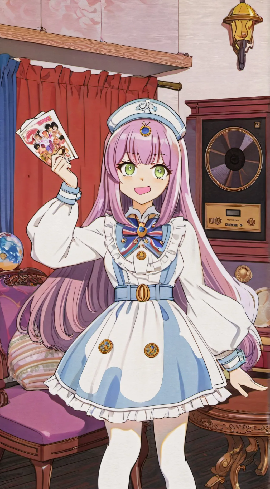 ai character: human pinki  background