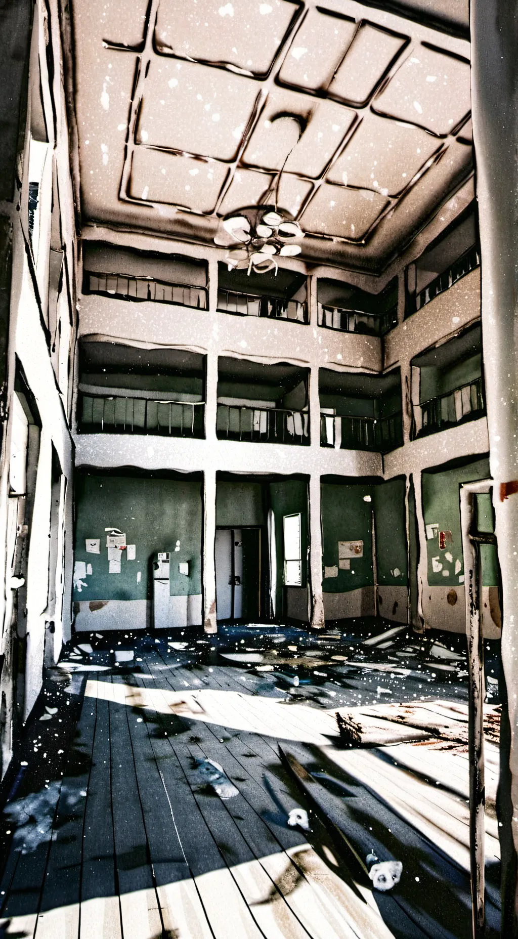 ai character: abandoned hospital background