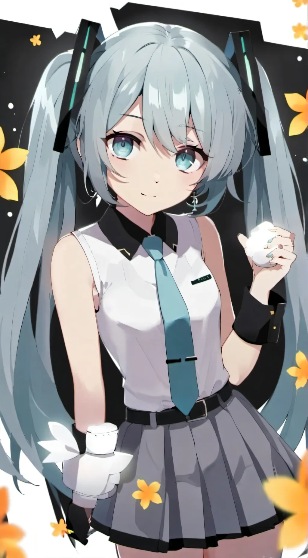 ai character: Miku skin suit background