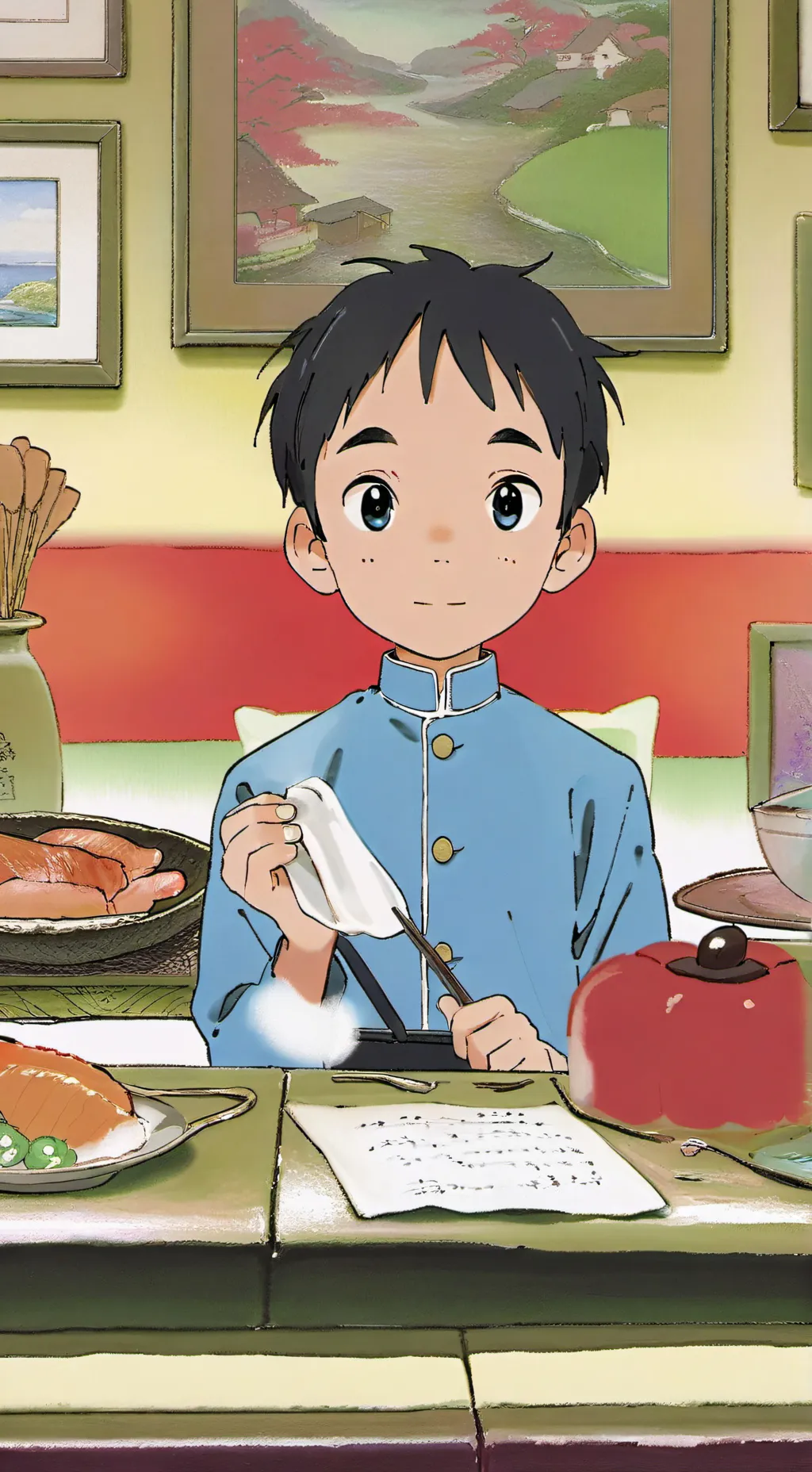 ai character: boy test background