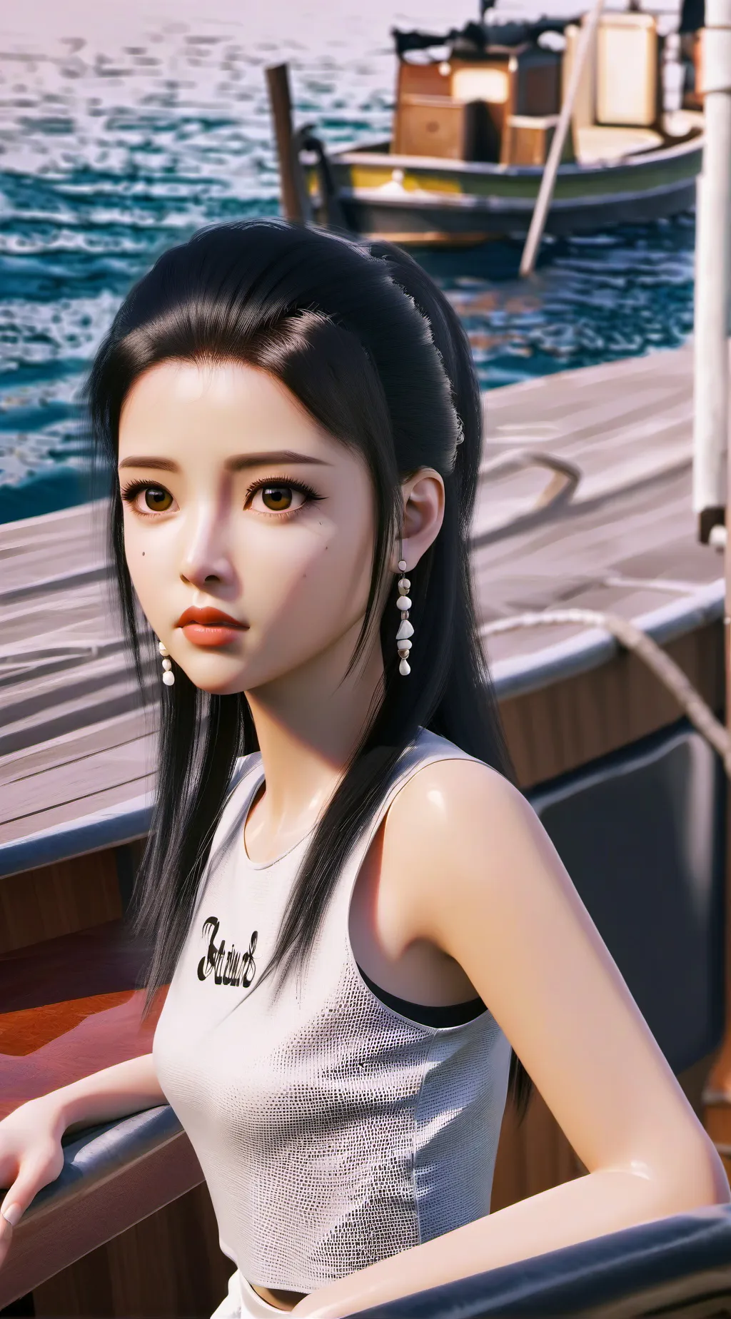 ai character: Boat gf background