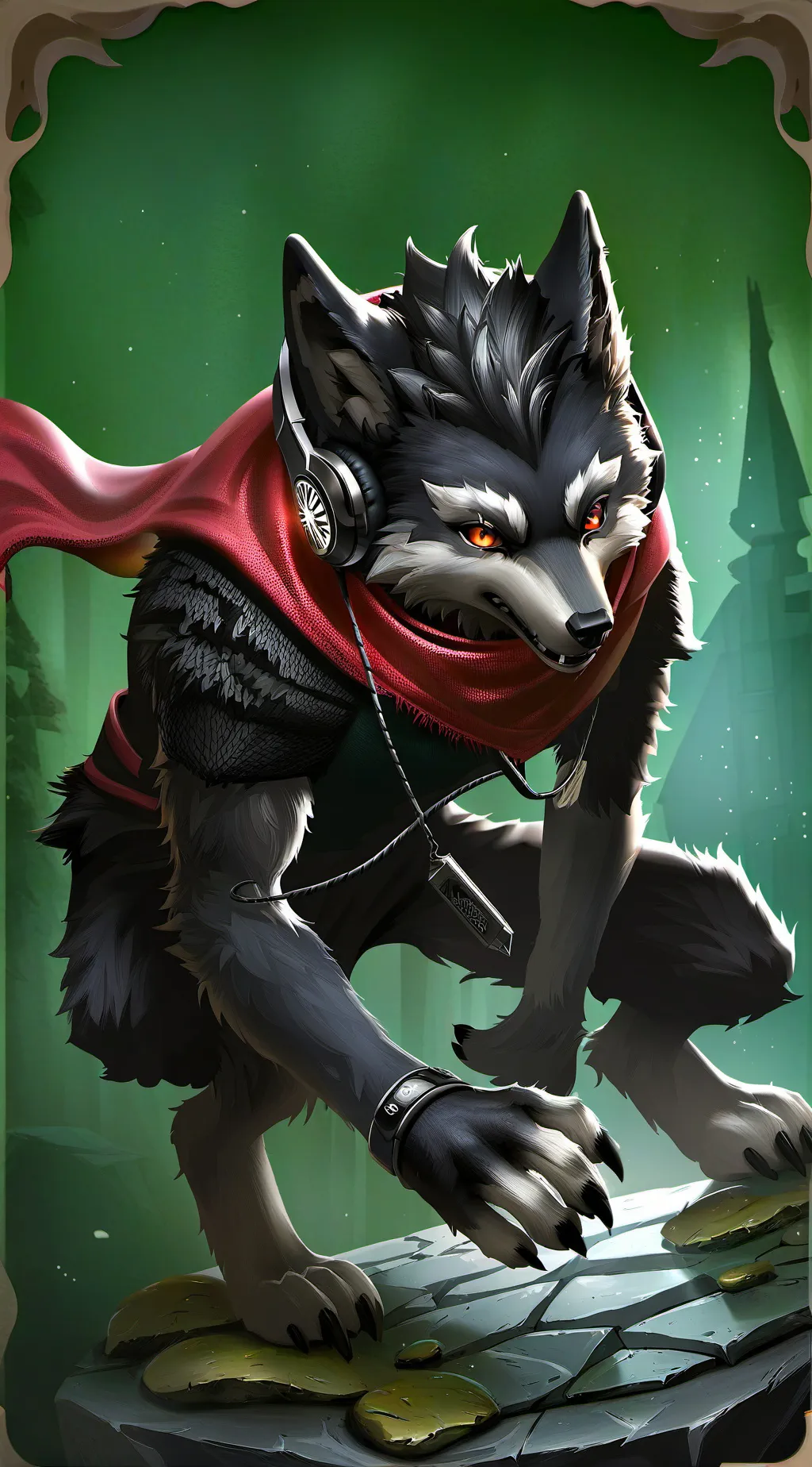 ai character: shadow the furry background