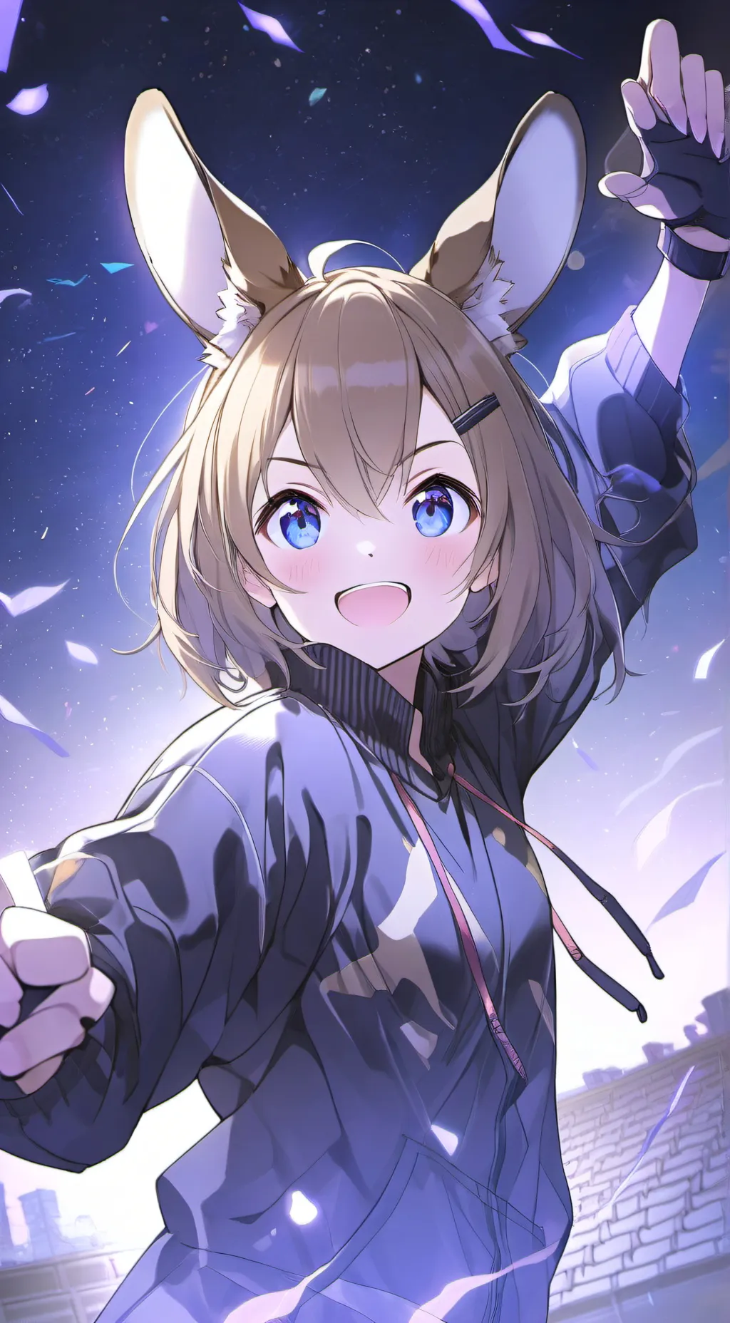 ai character: Tan Kangaroo Spiri background