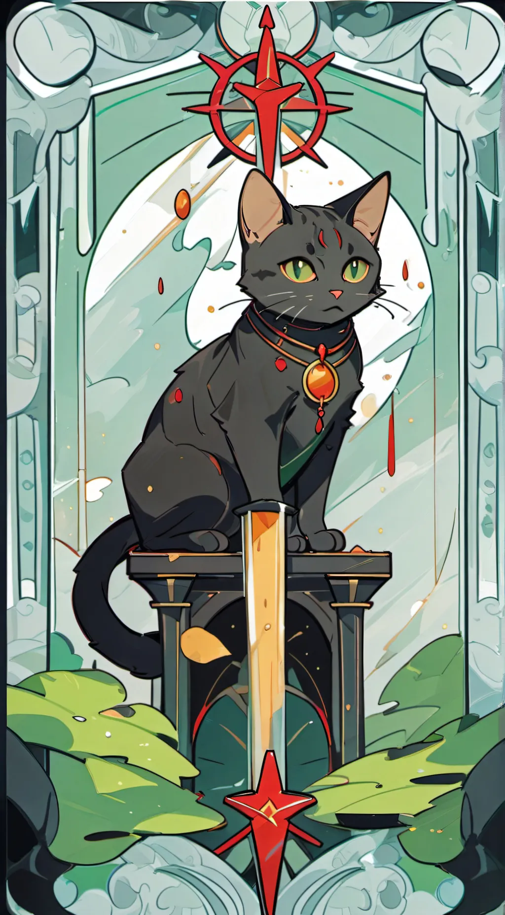 ai character: cat evil 8901 background