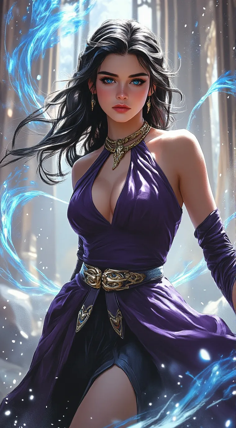 ai character: Violet  background