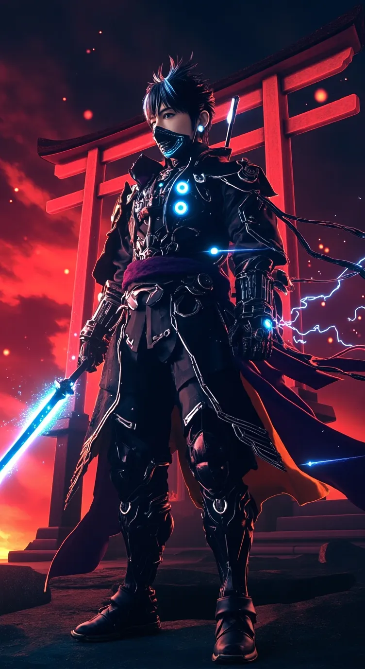 ai character: Raiken Tetsujin background