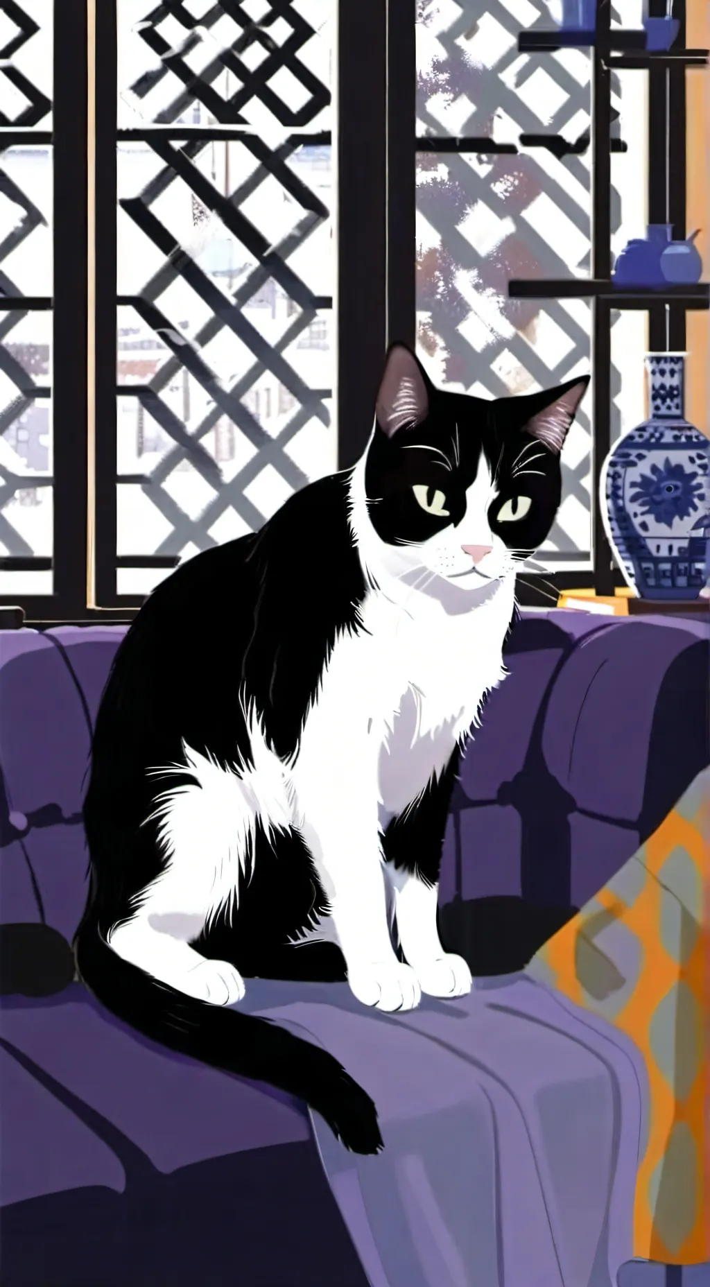 ai character: Retro background