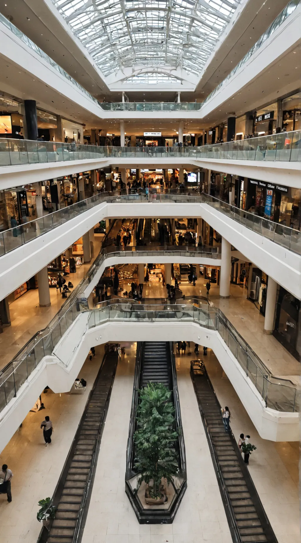 ai character: <Abandoned mall> background