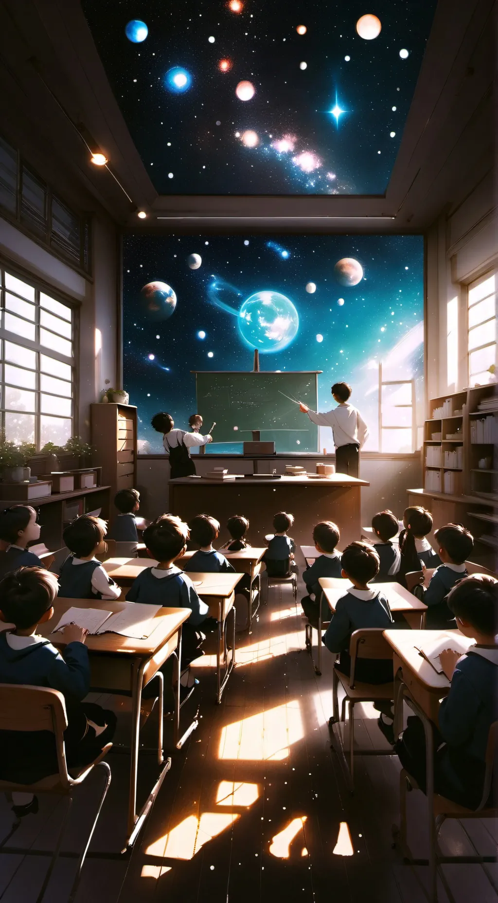 ai character: Classroom background