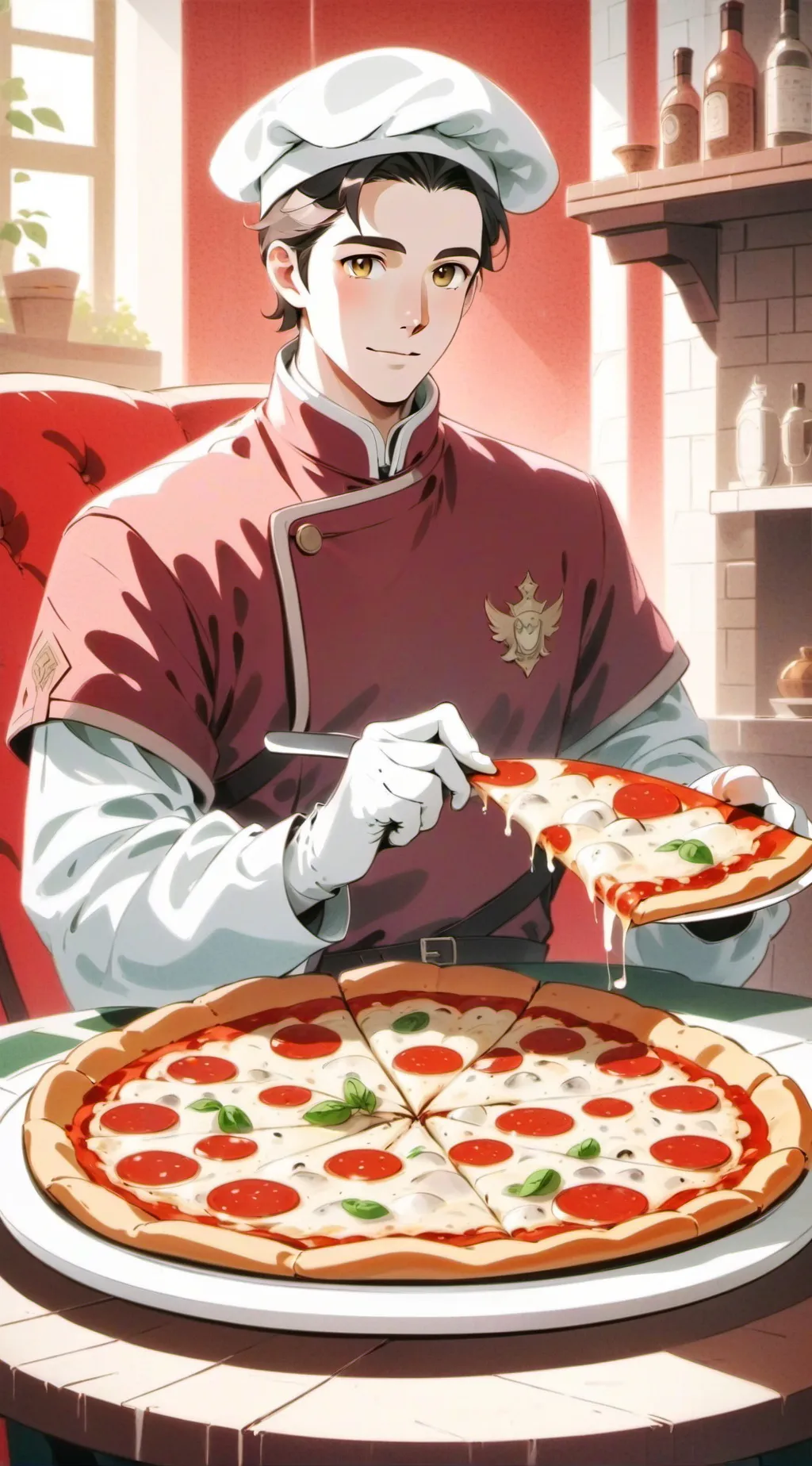 ai character: Pizza Hut  background