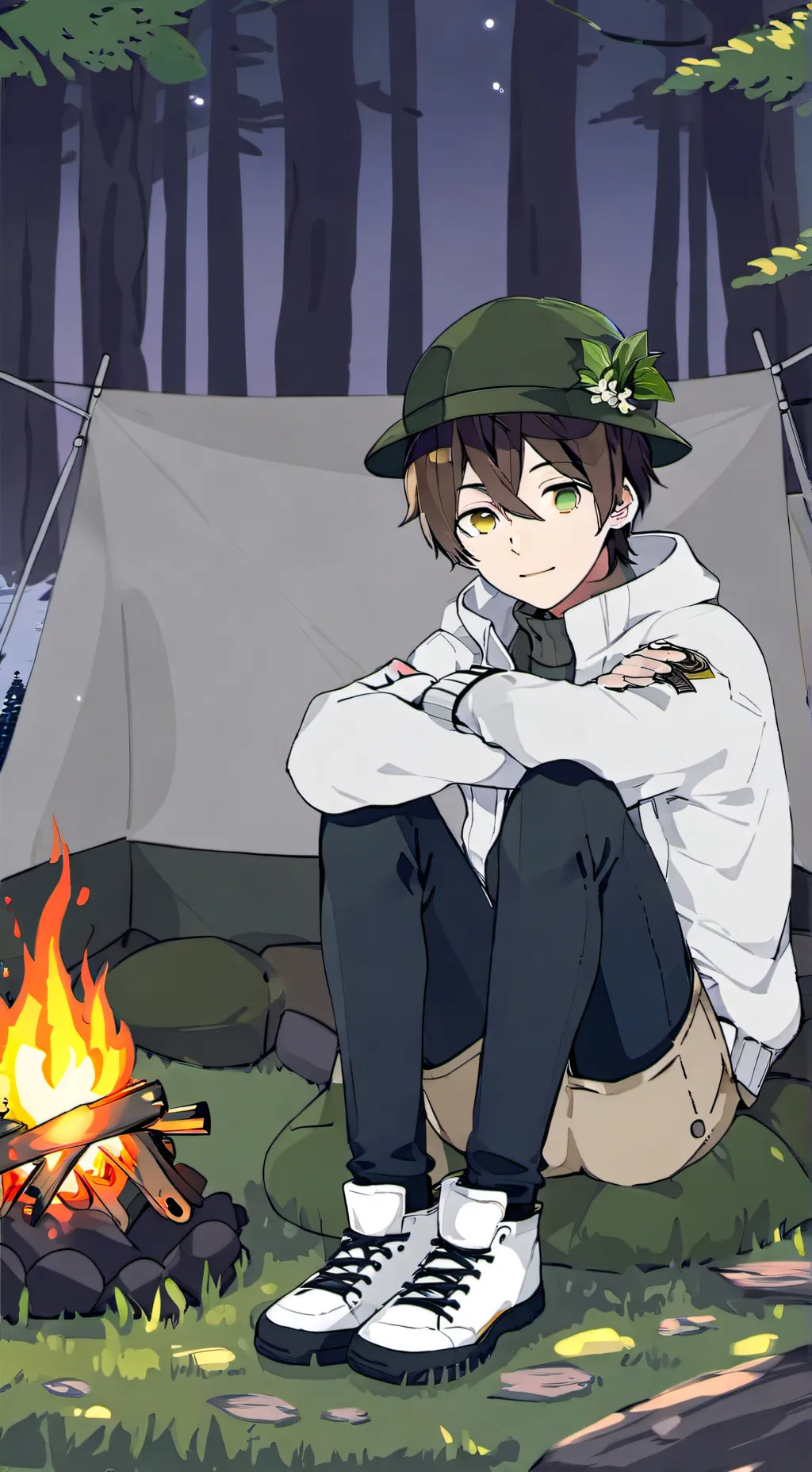 ai character: 🏕️Camping!🏕️ background