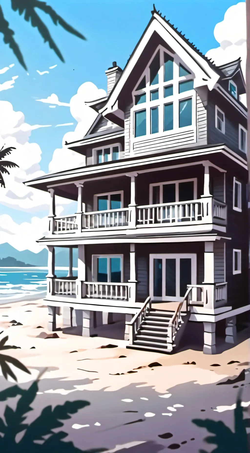 ai character: The summer pretty  background