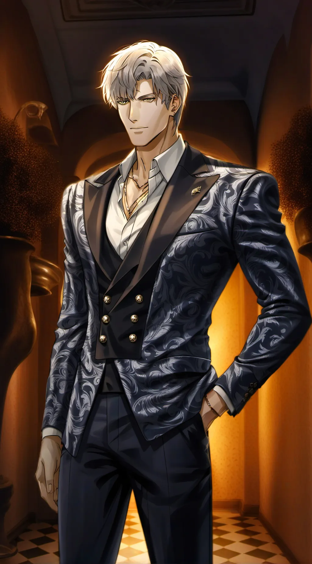 ai character: Men in AI ;-; background