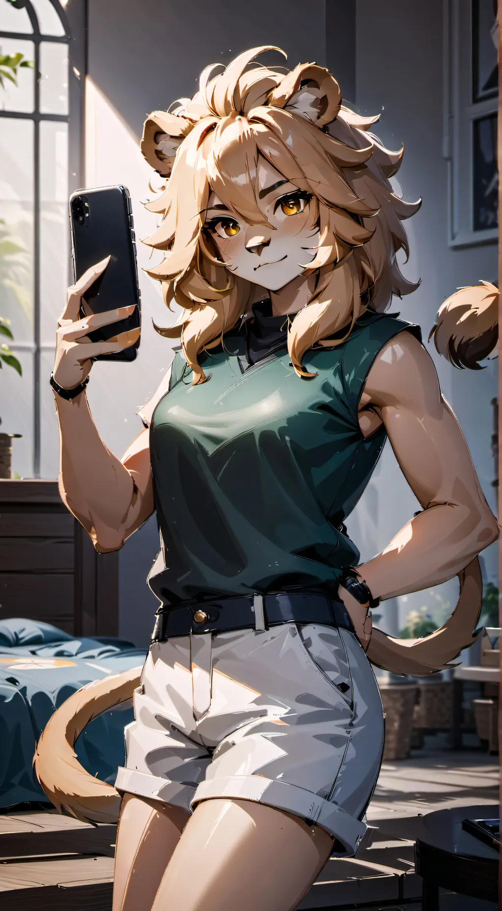 ai character: Peaches Roarstone background