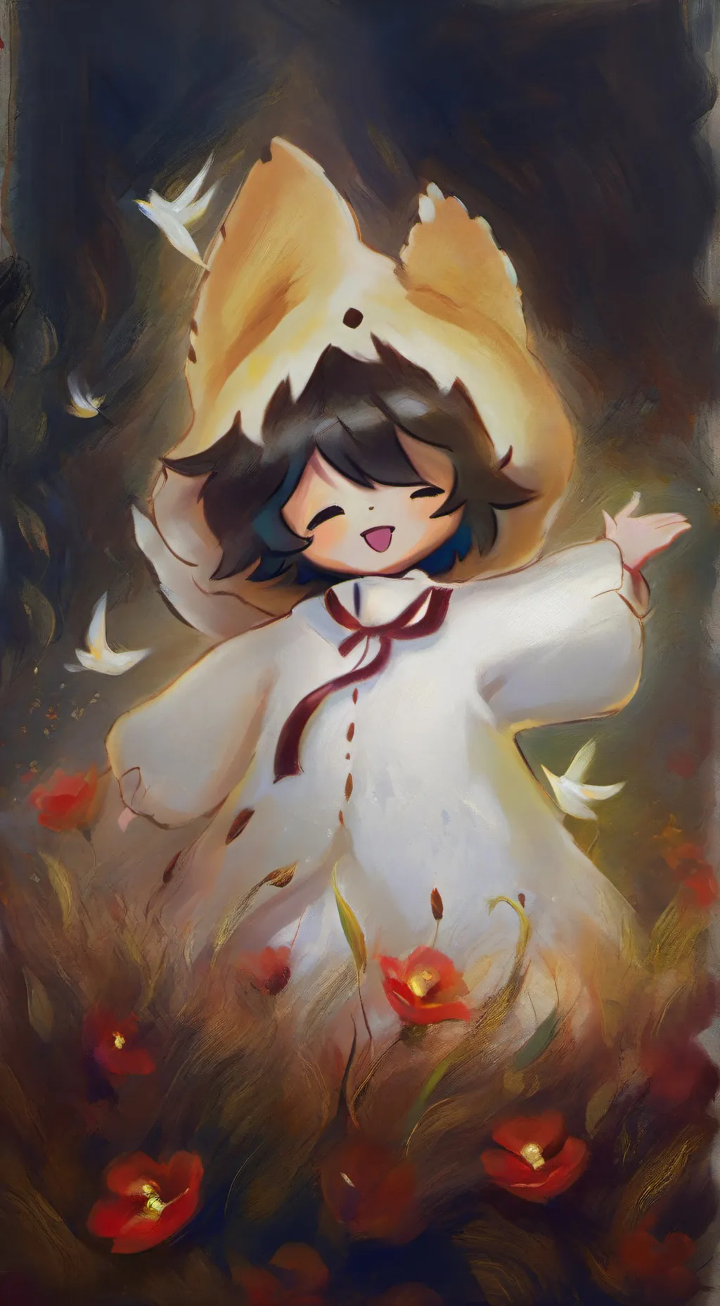 ai character: black × y/c  background