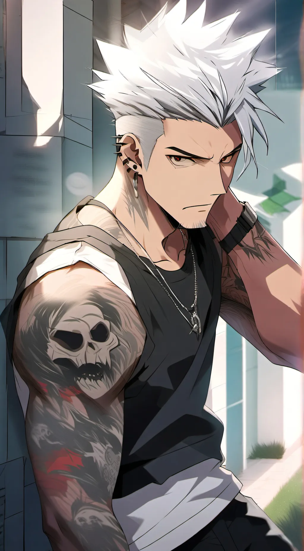 ai character: Wolf Grey  background