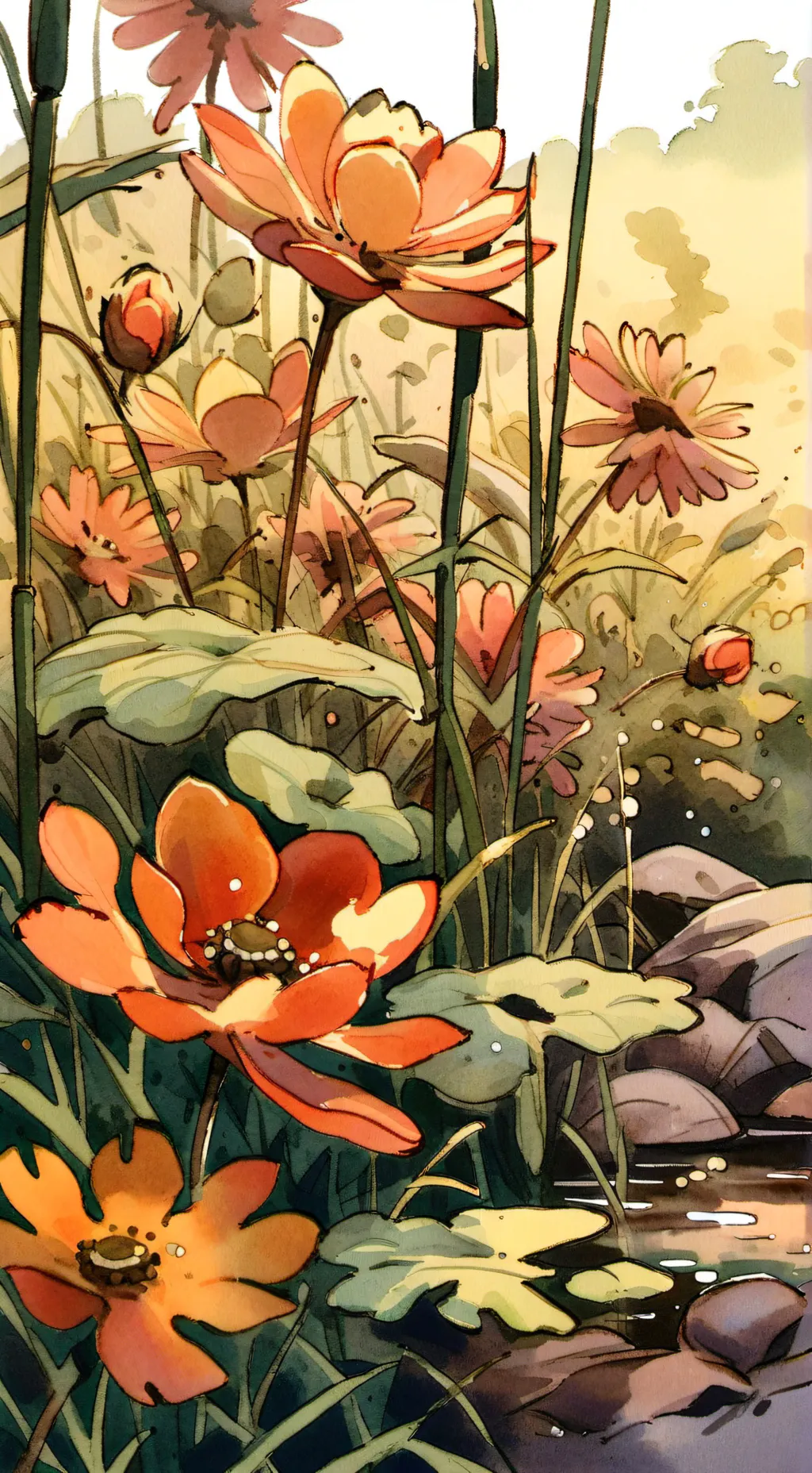 ai character: Touch some grass background