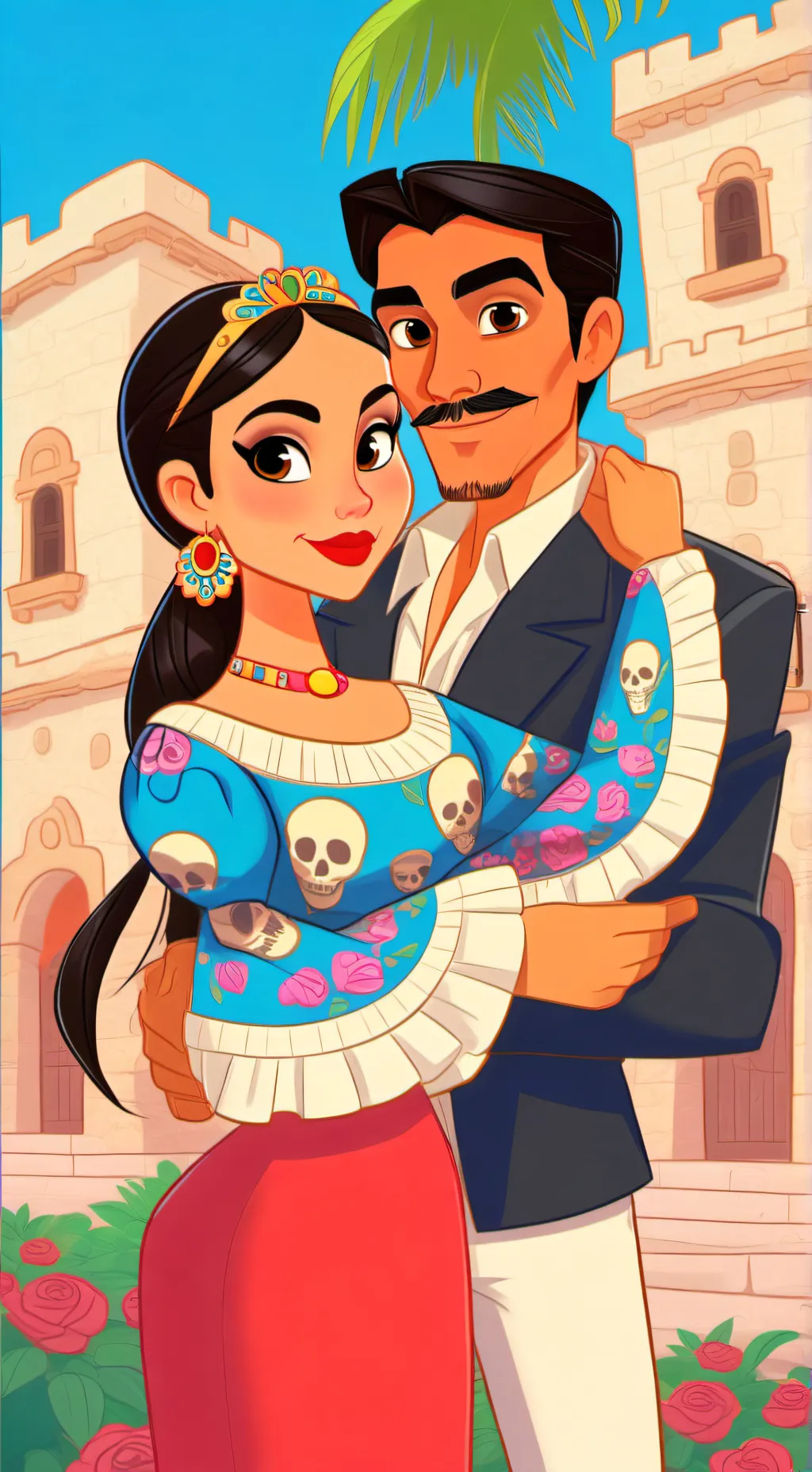 ai character: The Book of life 2 background