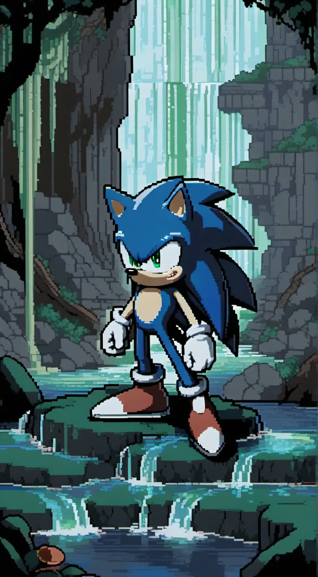 ai character: Sonic HiddenPalace background