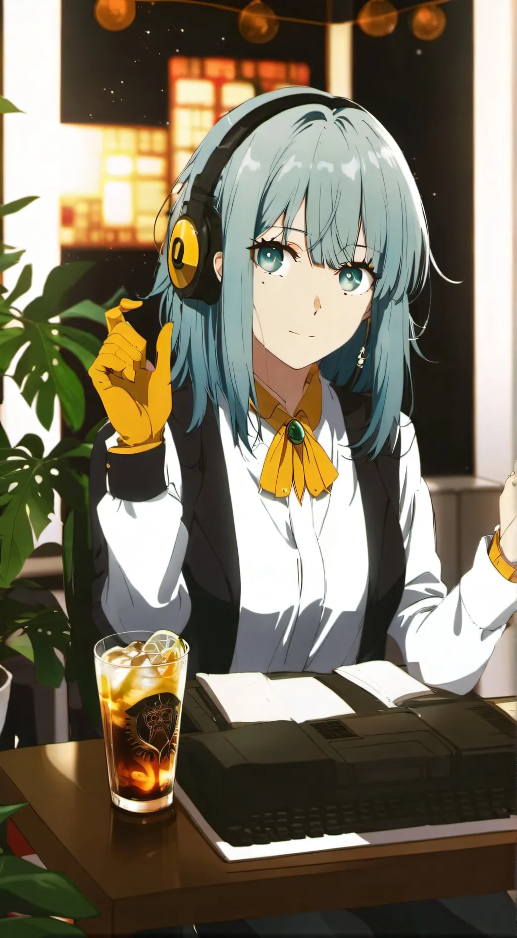 ai character: Vee tu NV  background