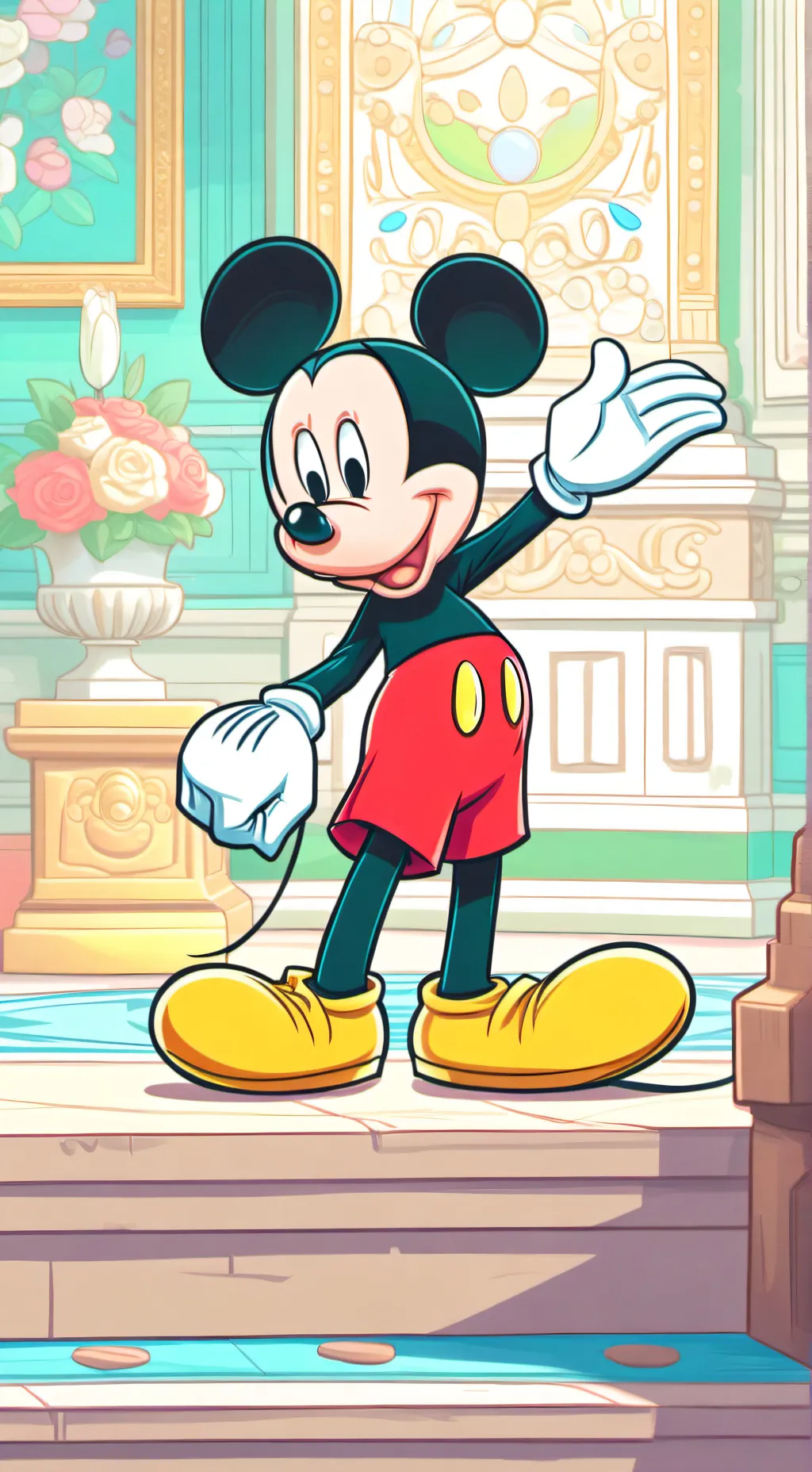 ai character: Mickey mouse background