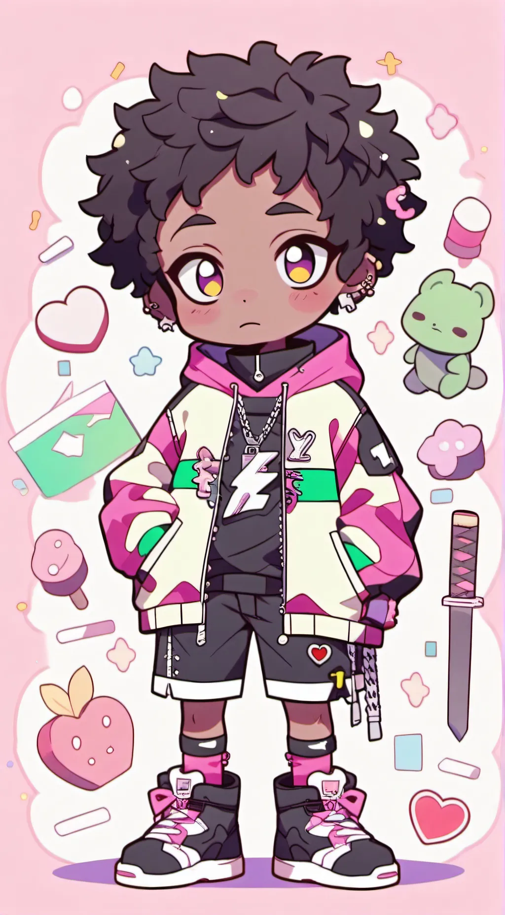 ai character: LIL UZI VERT background