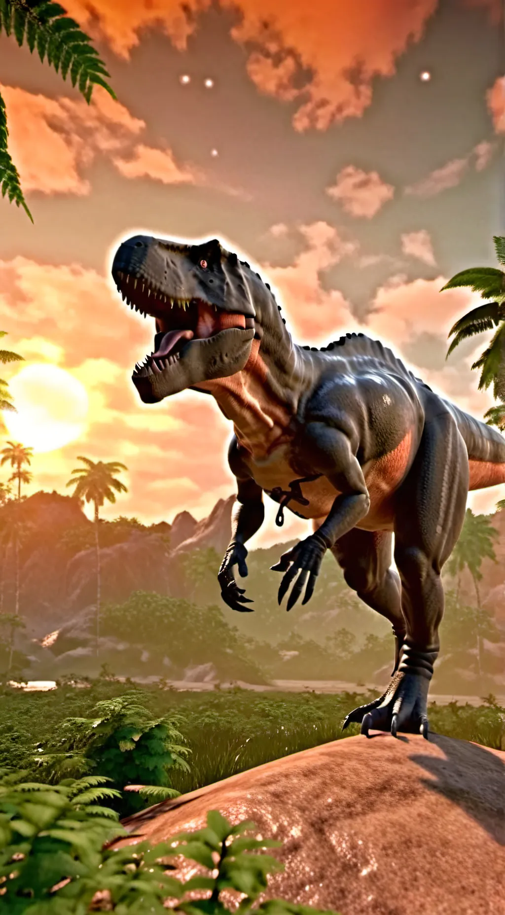 ai character: t-rex background