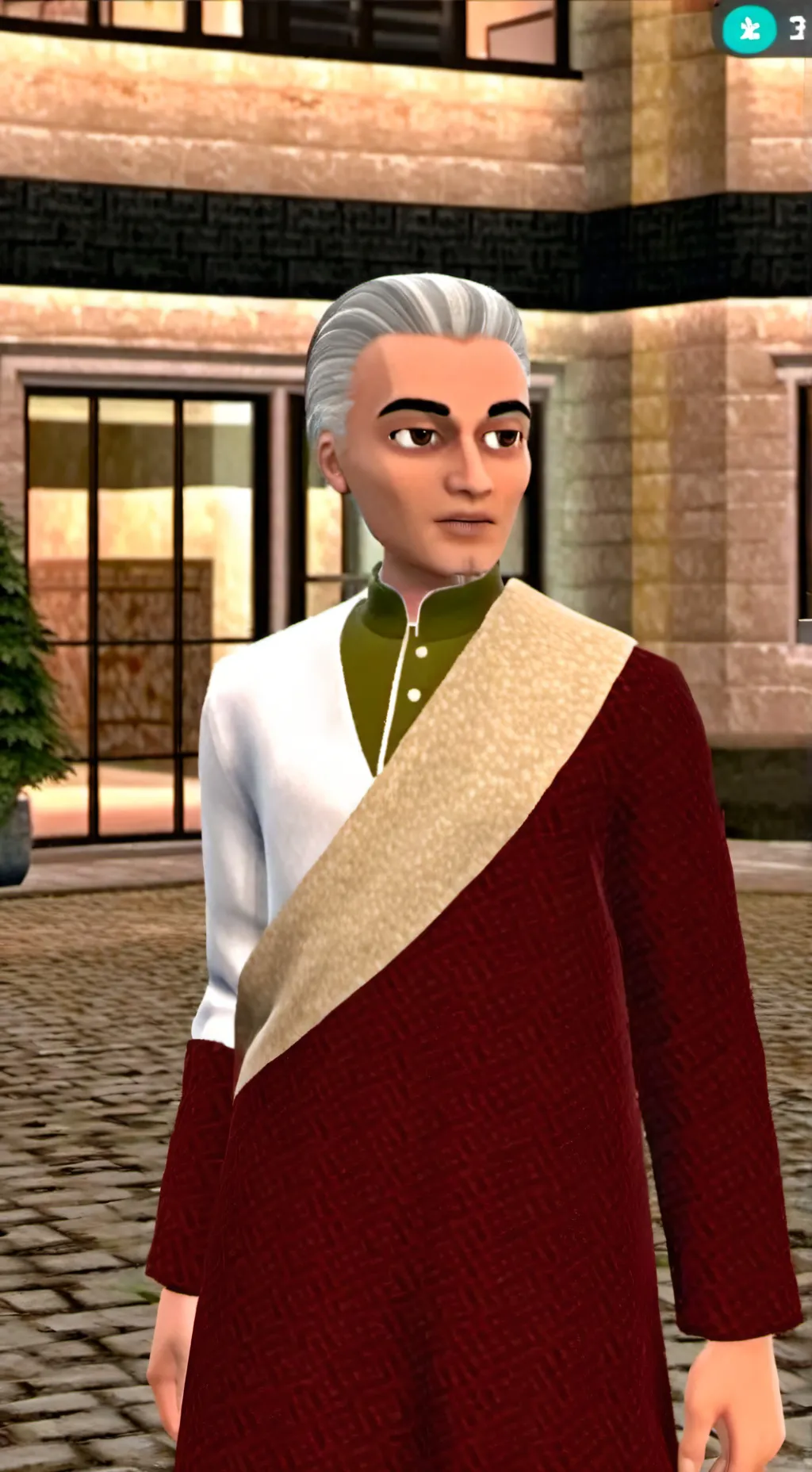 ai character: hiding the body background