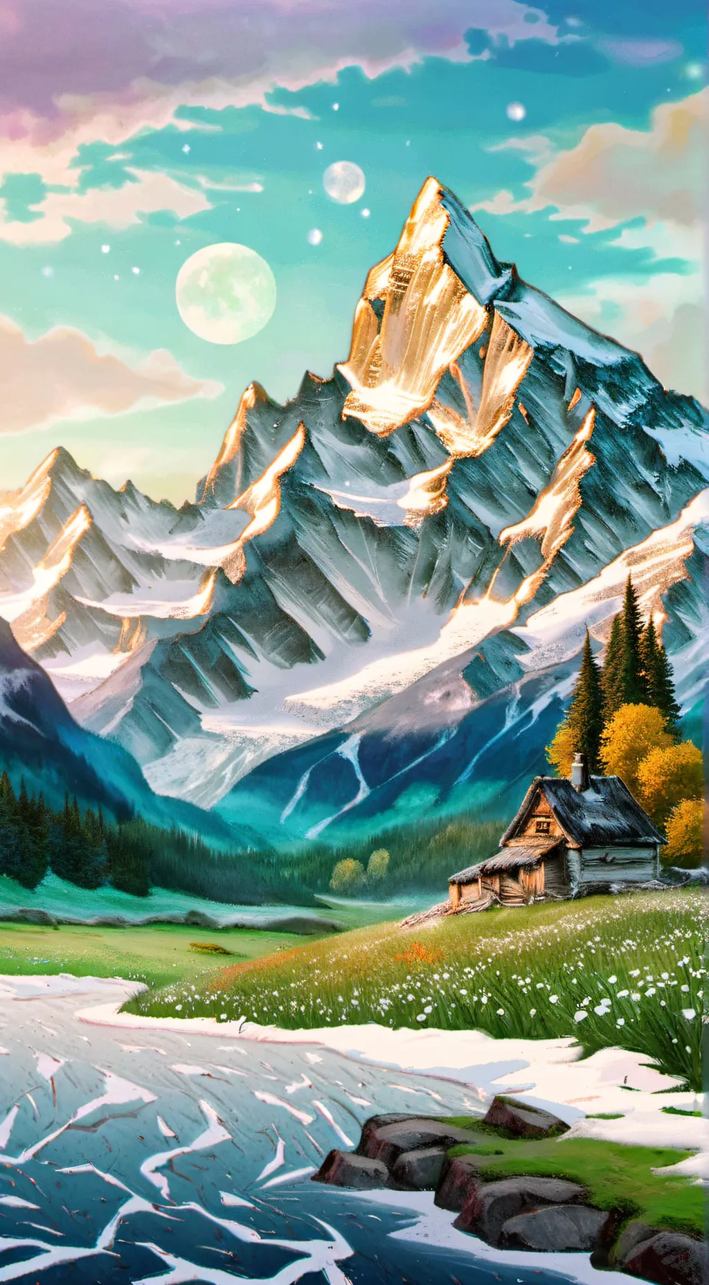 ai character: NEW ICE AGE background