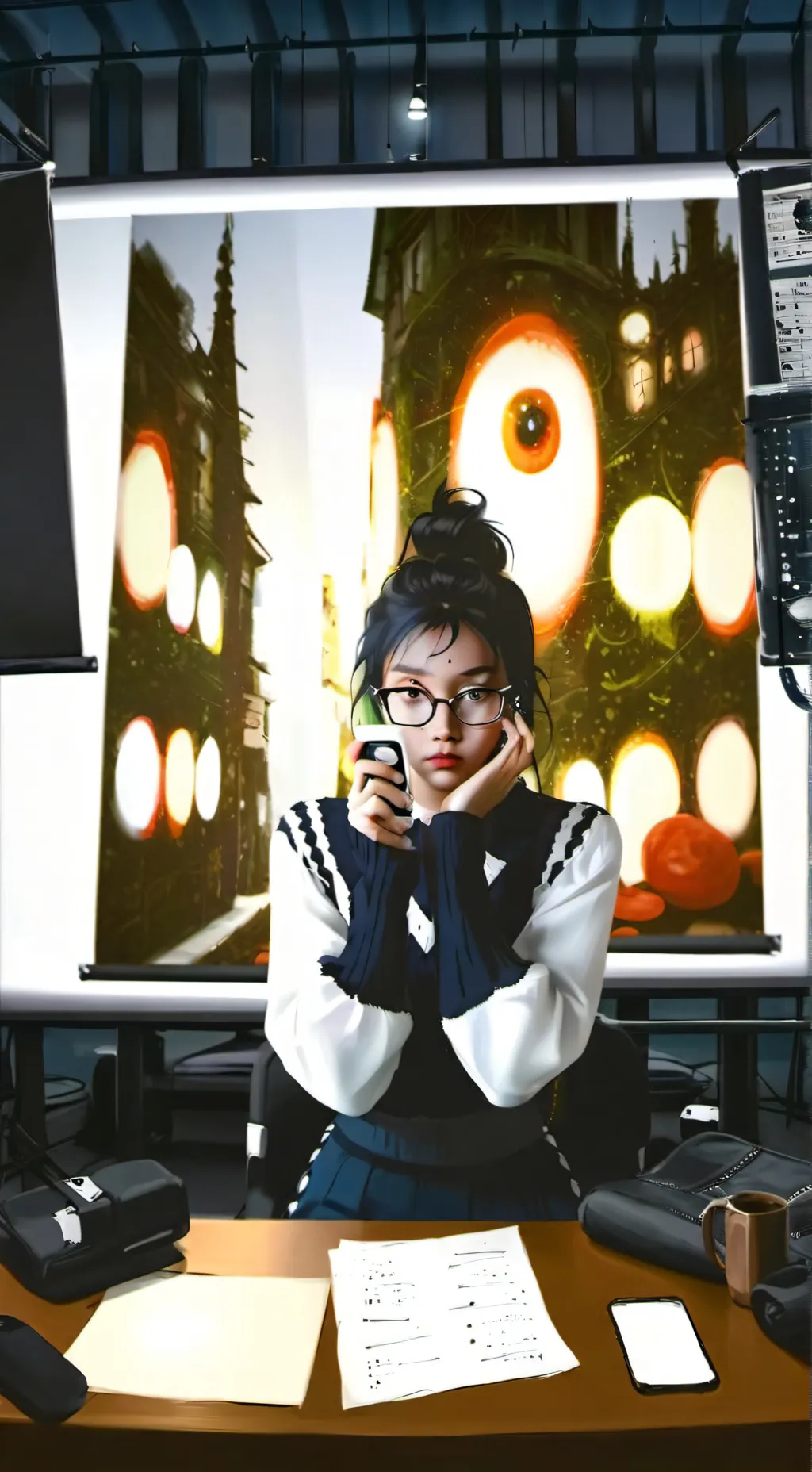 ai character: vanille background