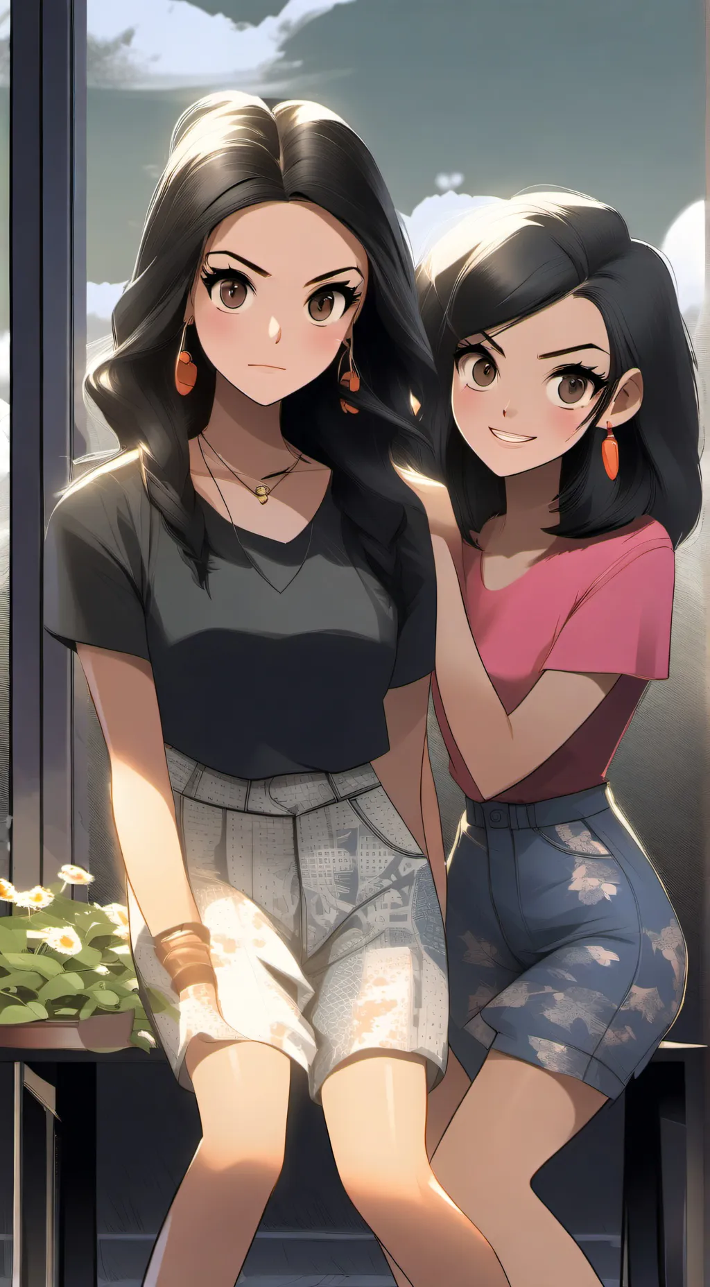 ai character: Lexi and Nina background