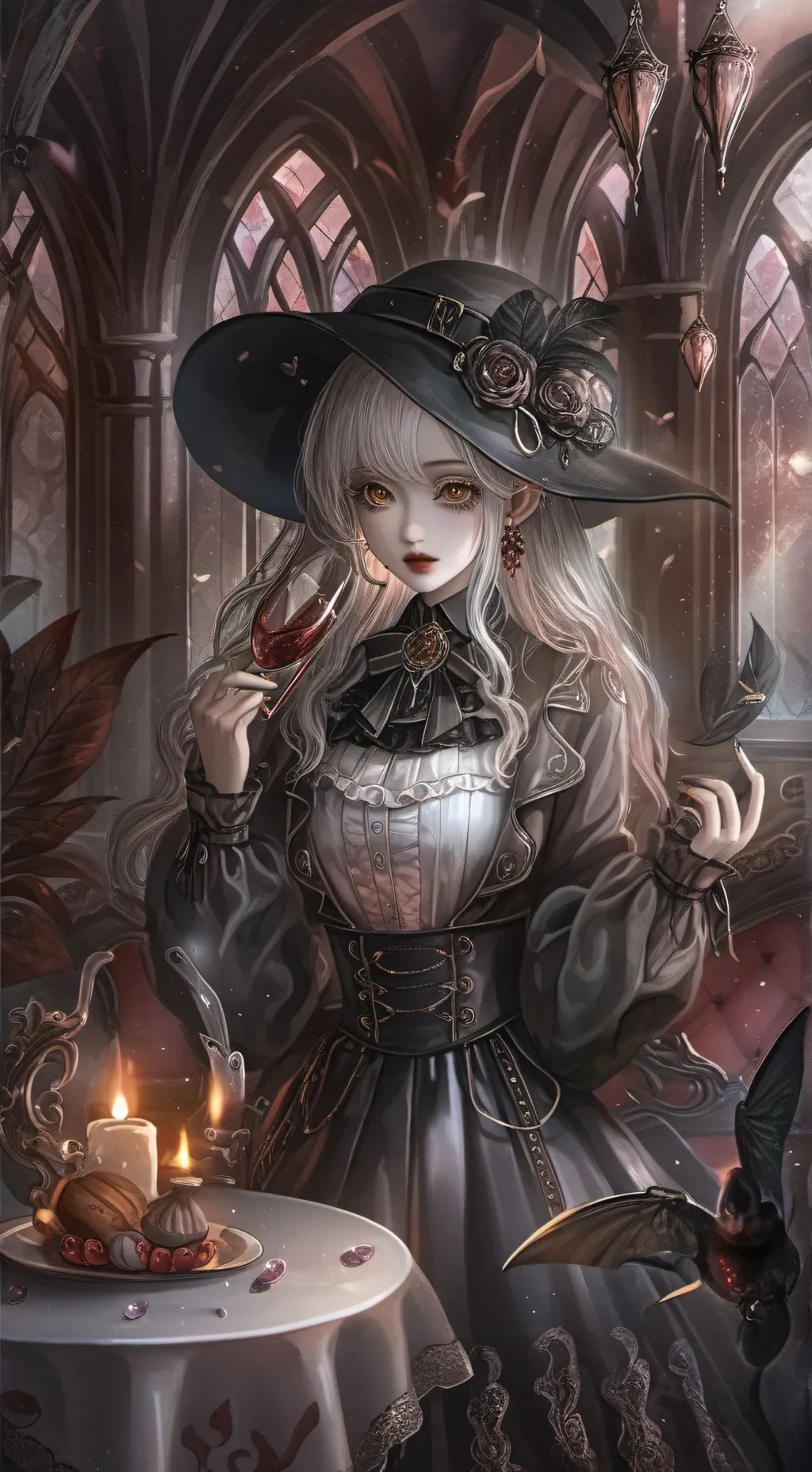 ai character: Bruja del tiempo  background