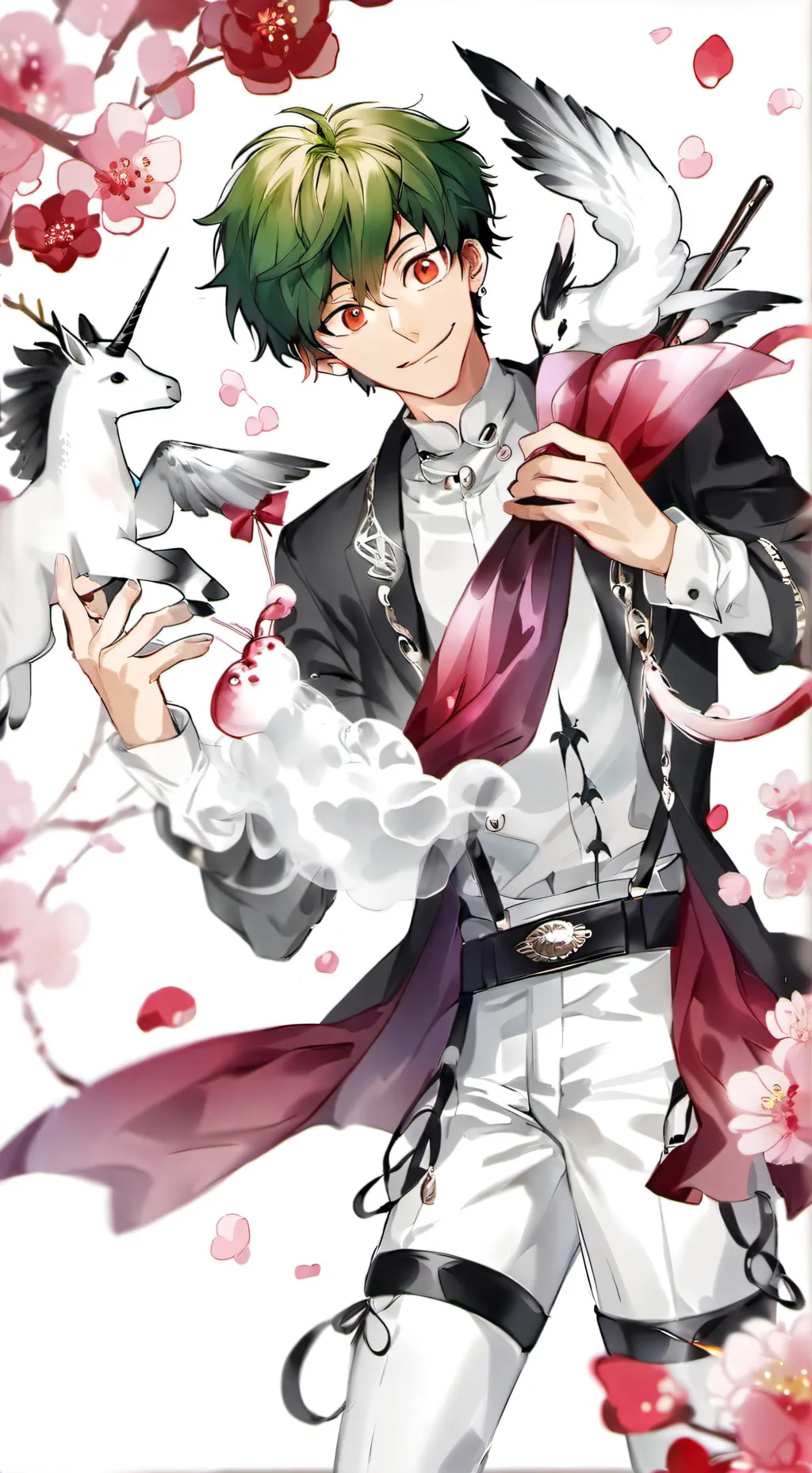 ai character: DekuFOUNDAUNICORN background