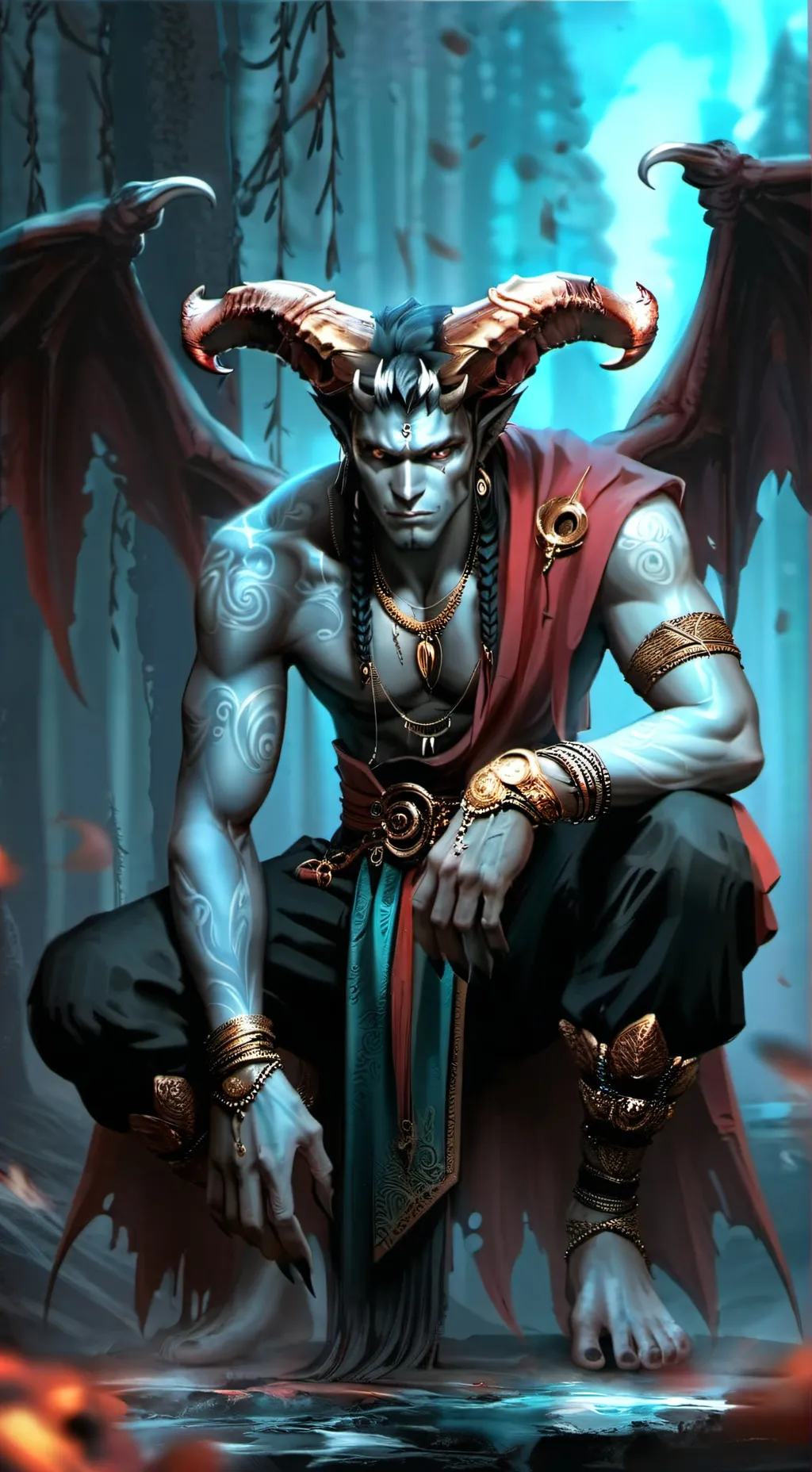 ai character: Tideus  background