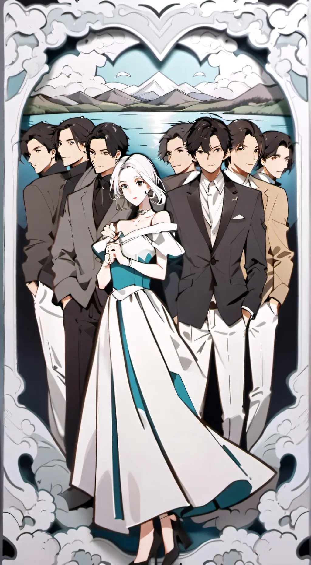 ai character: 1 mujer 7 caminos background