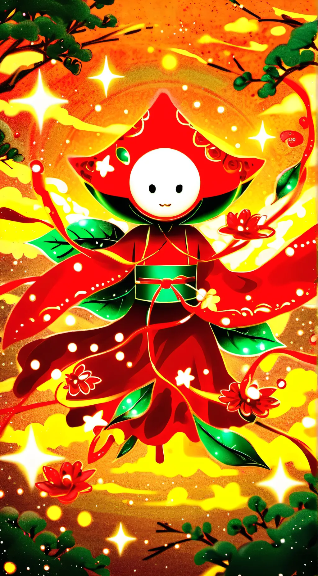 ai character: venus fly trap background