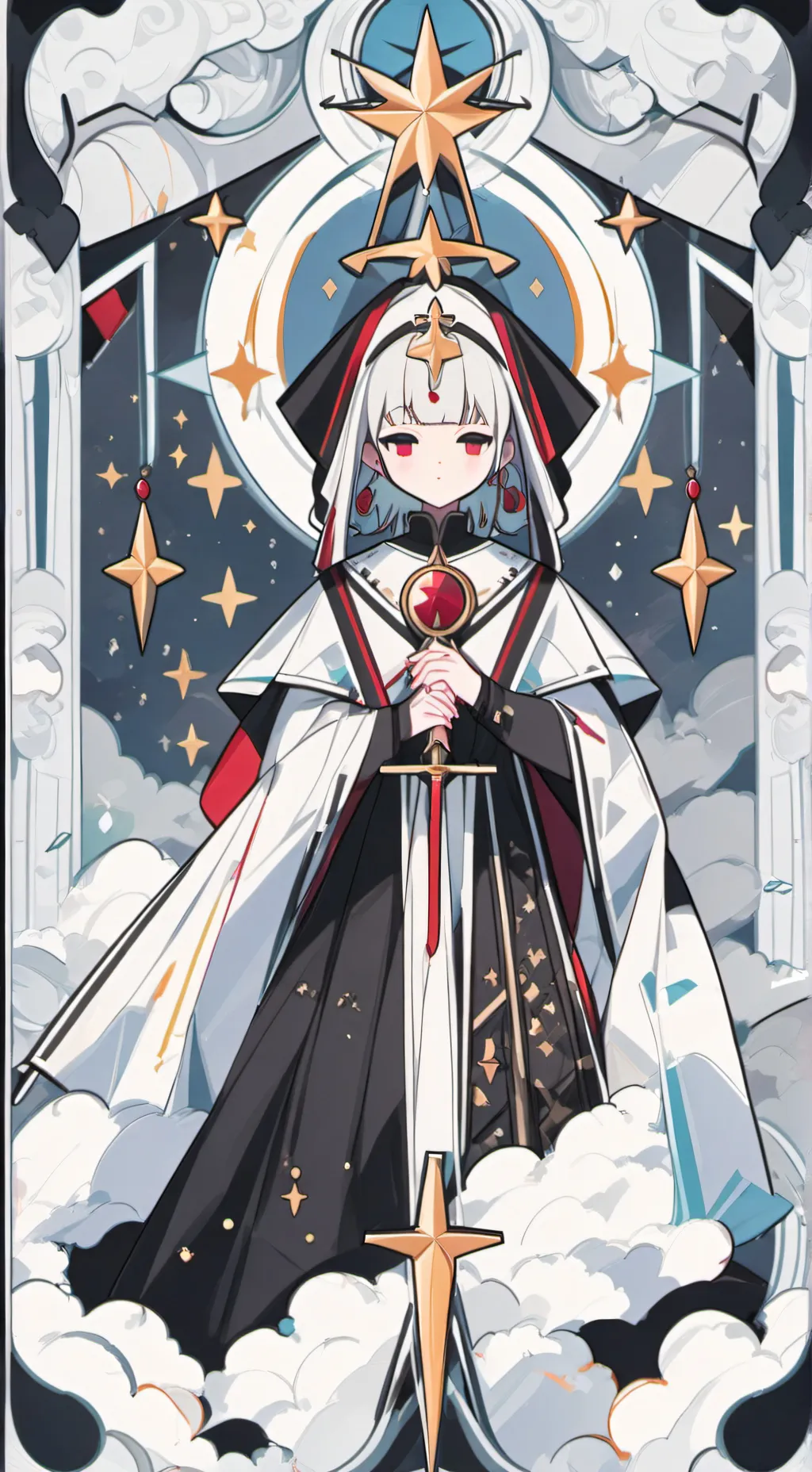 ai character: black × y/c  background