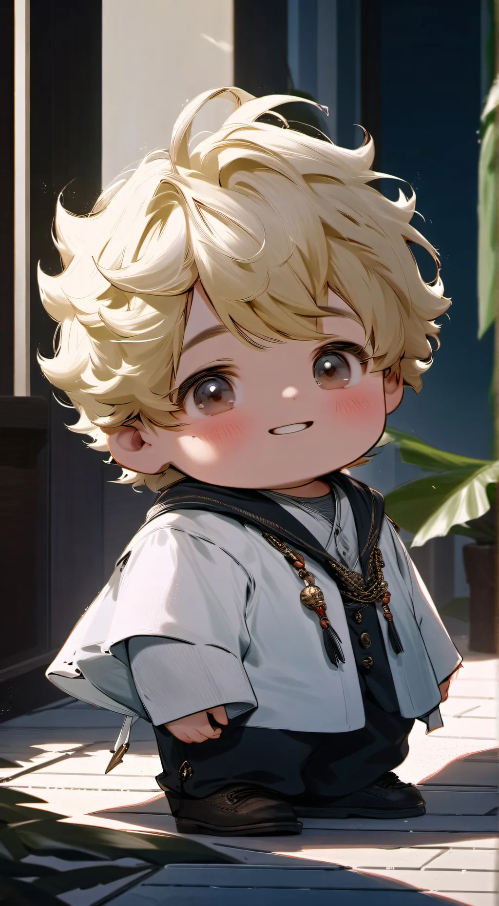 ai character: Confused Baby Boy background