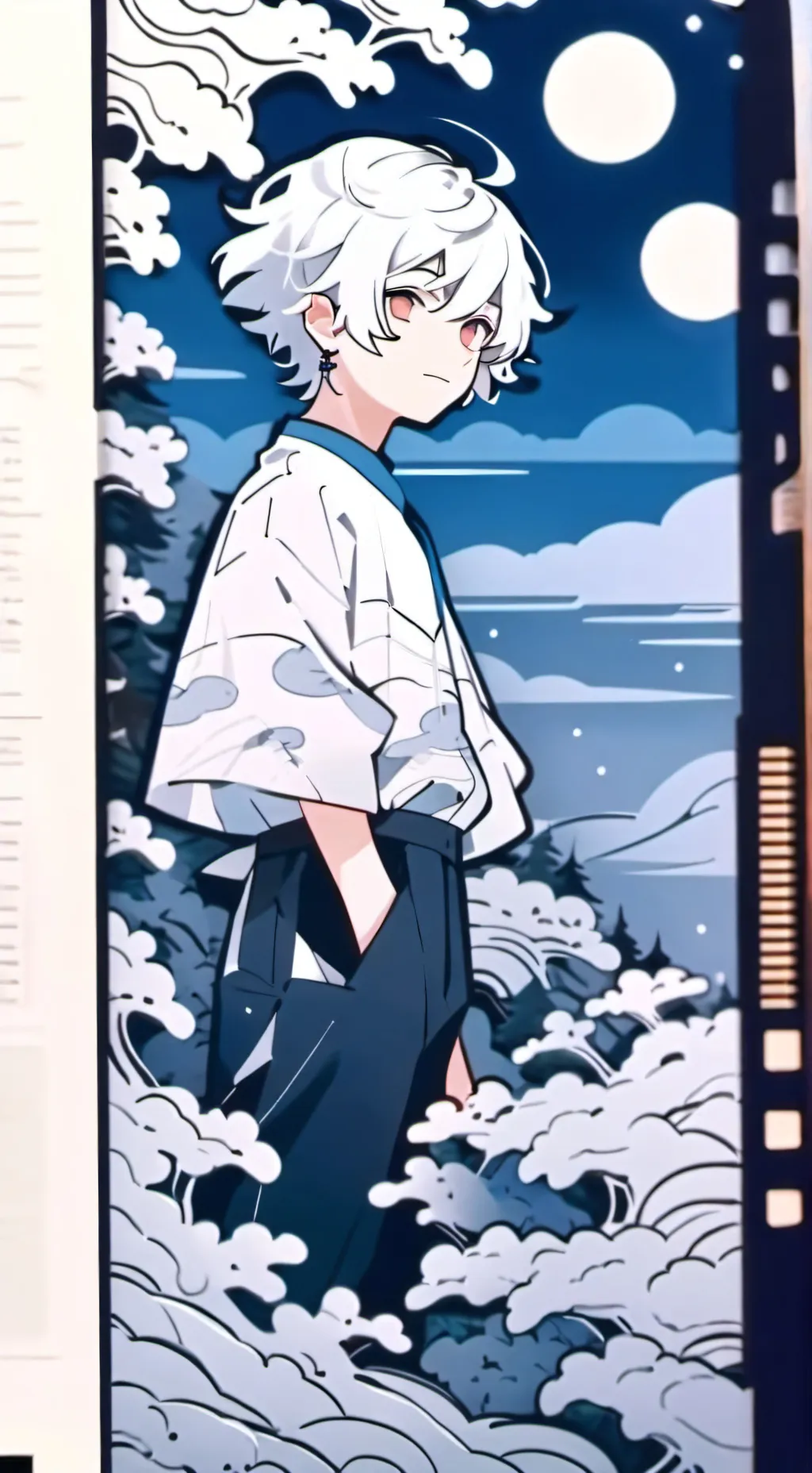 ai character: Magic paper background